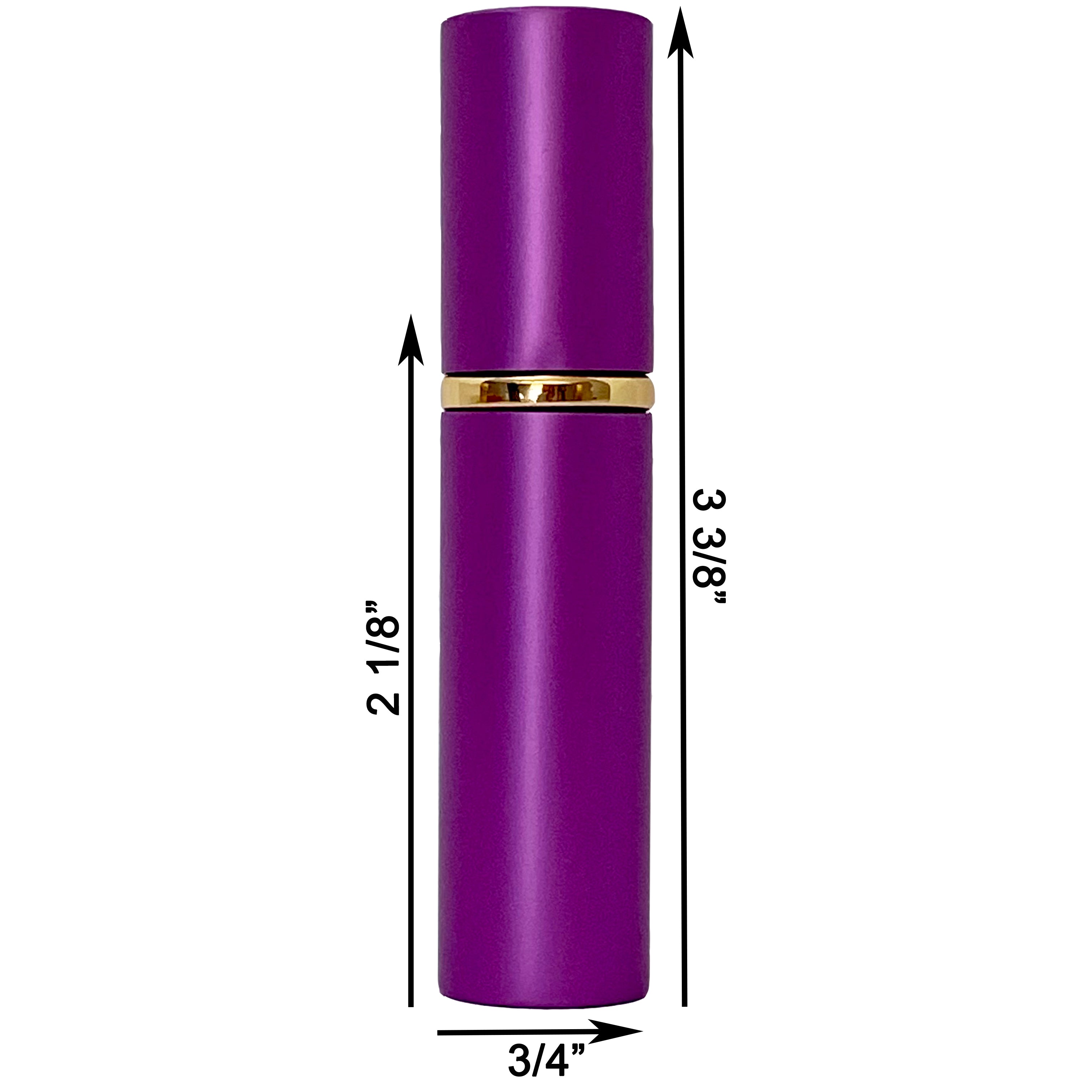 6ml 0.2oz Purple Perfume Glass Spray Deluxe Bottles Gold Atomizers