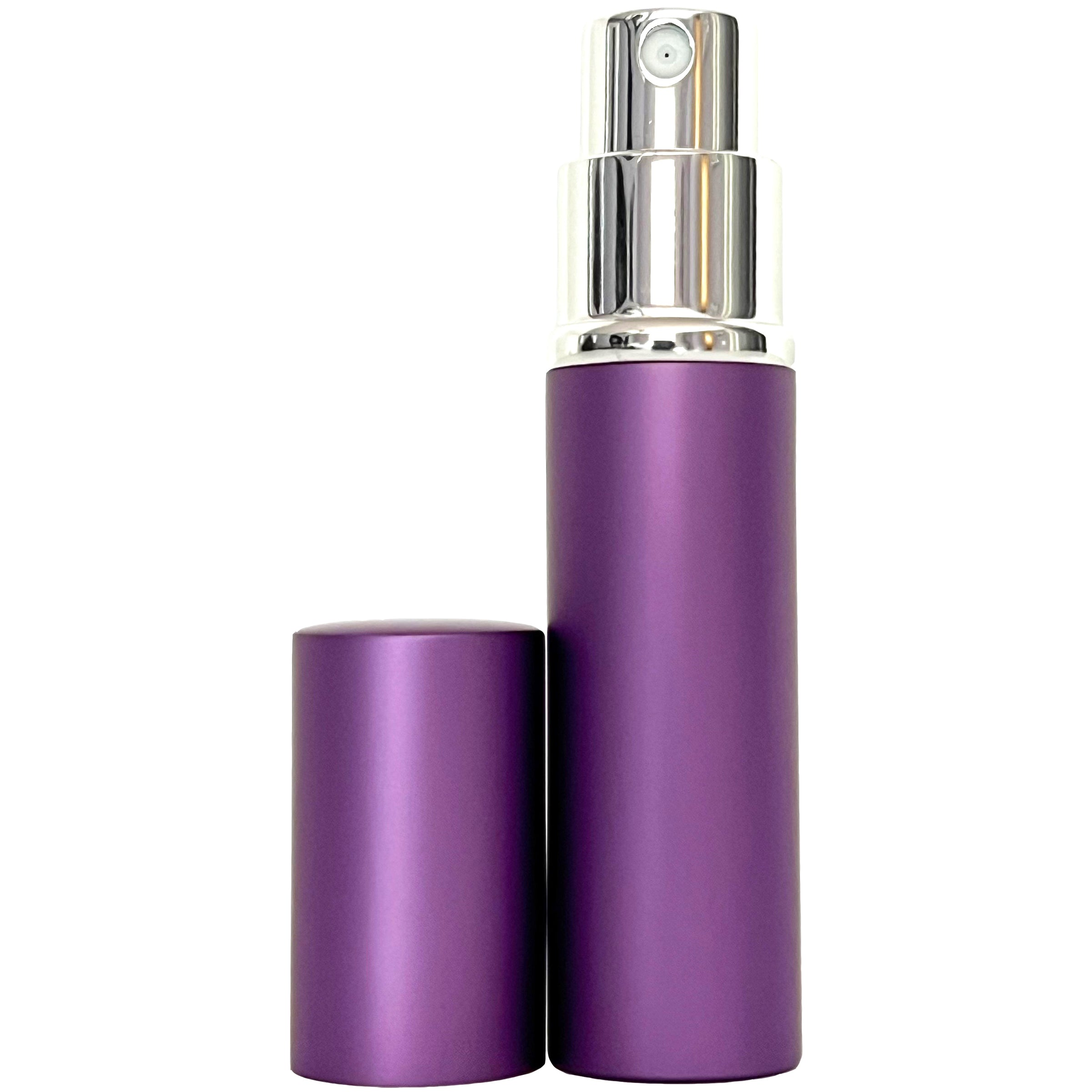 6ml 0.2oz Purple Perfume Glass Spray Deluxe Bottles Silver Atomizers