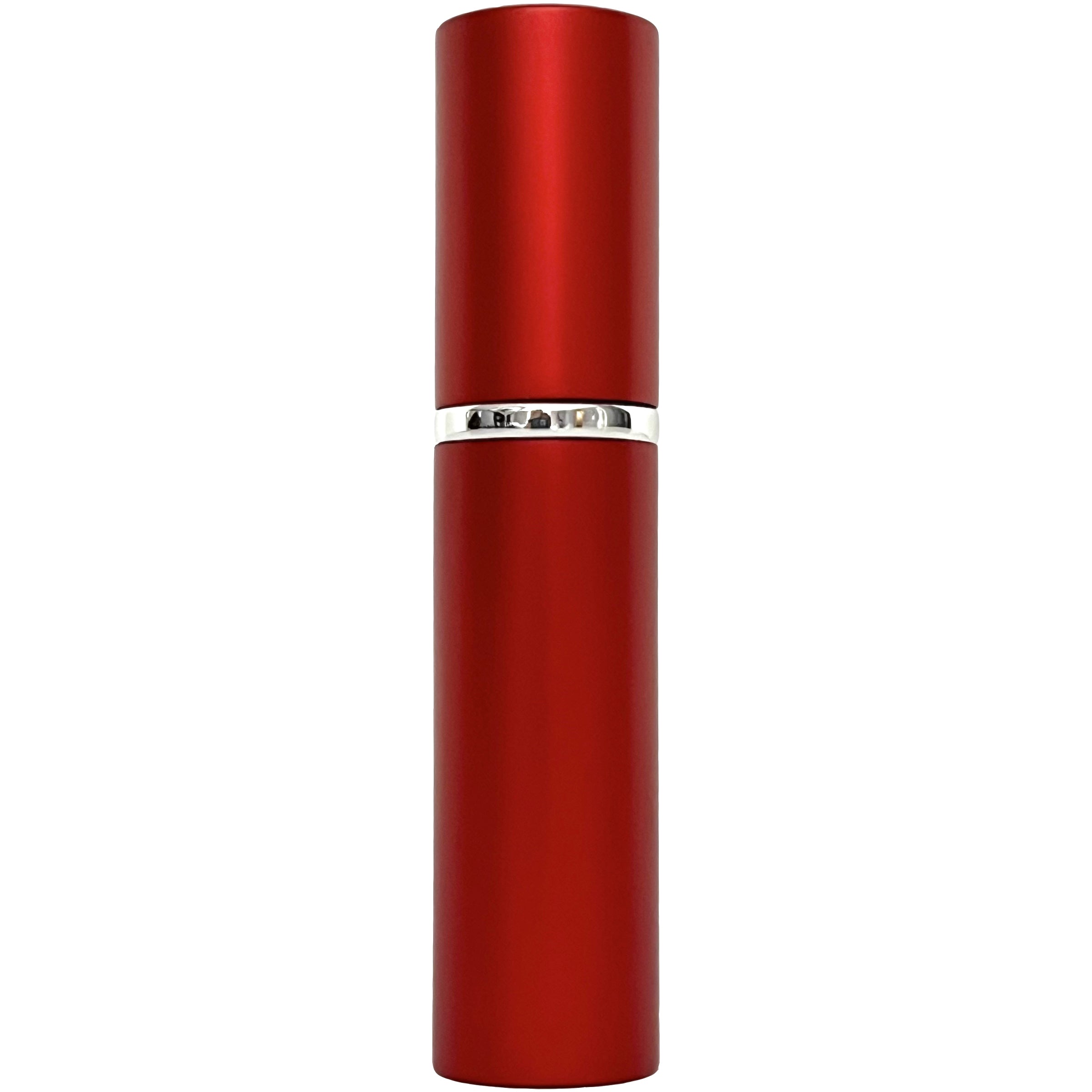 6ml 0.2oz Red Perfume Glass Spray Deluxe Bottles Silver Atomizers