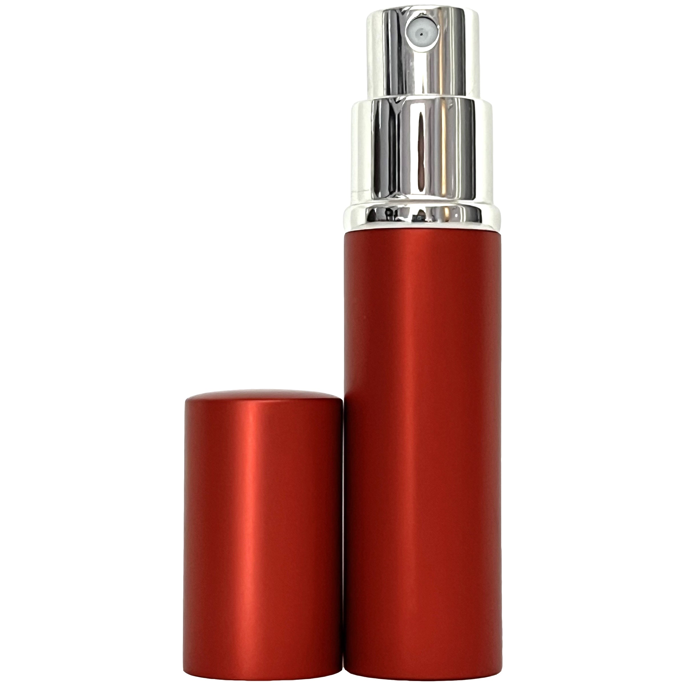 6ml 0.2oz Red Perfume Glass Spray Deluxe Bottles Silver Atomizers