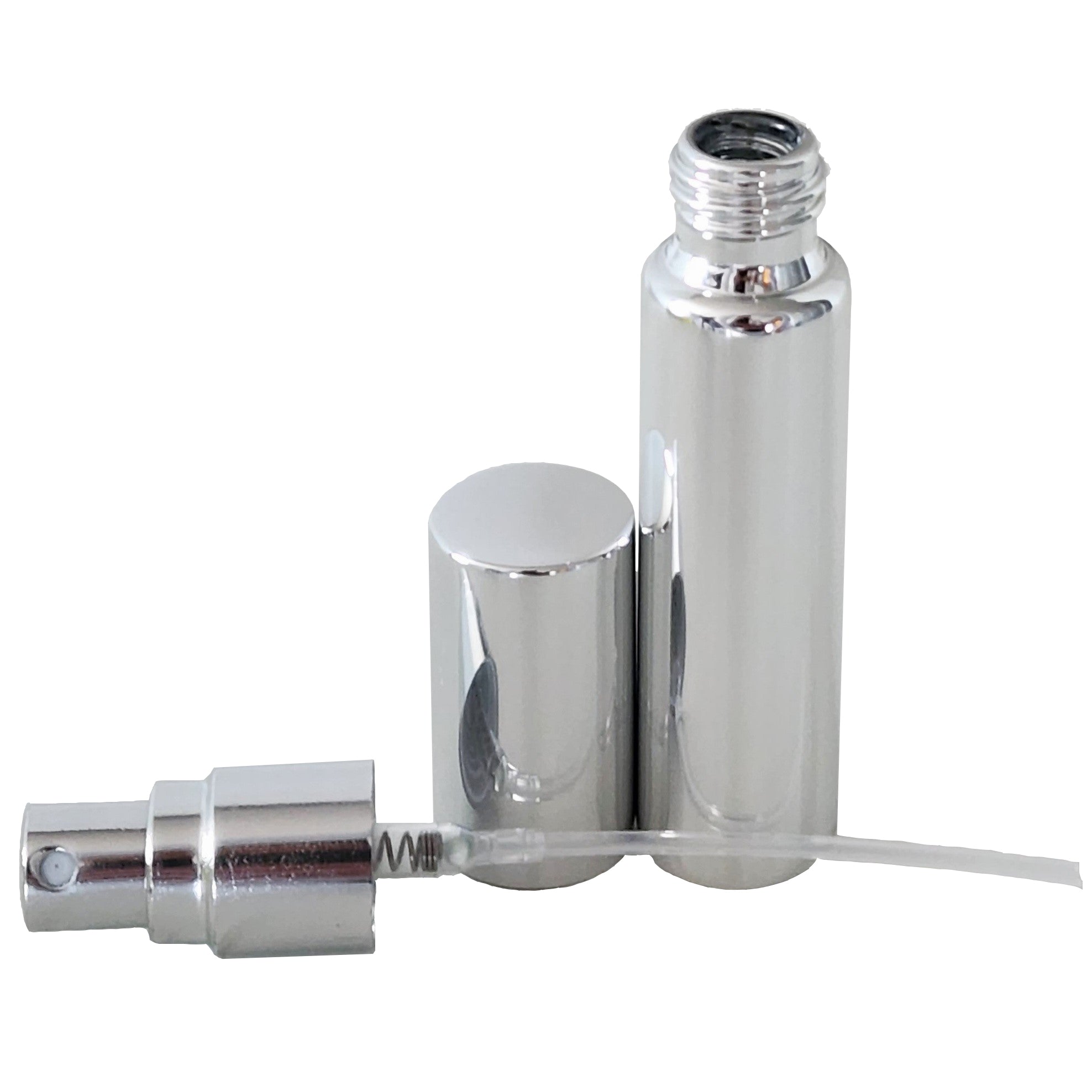 10ml 0.33oz Silver UV Electroplated Glass Spray Bottles