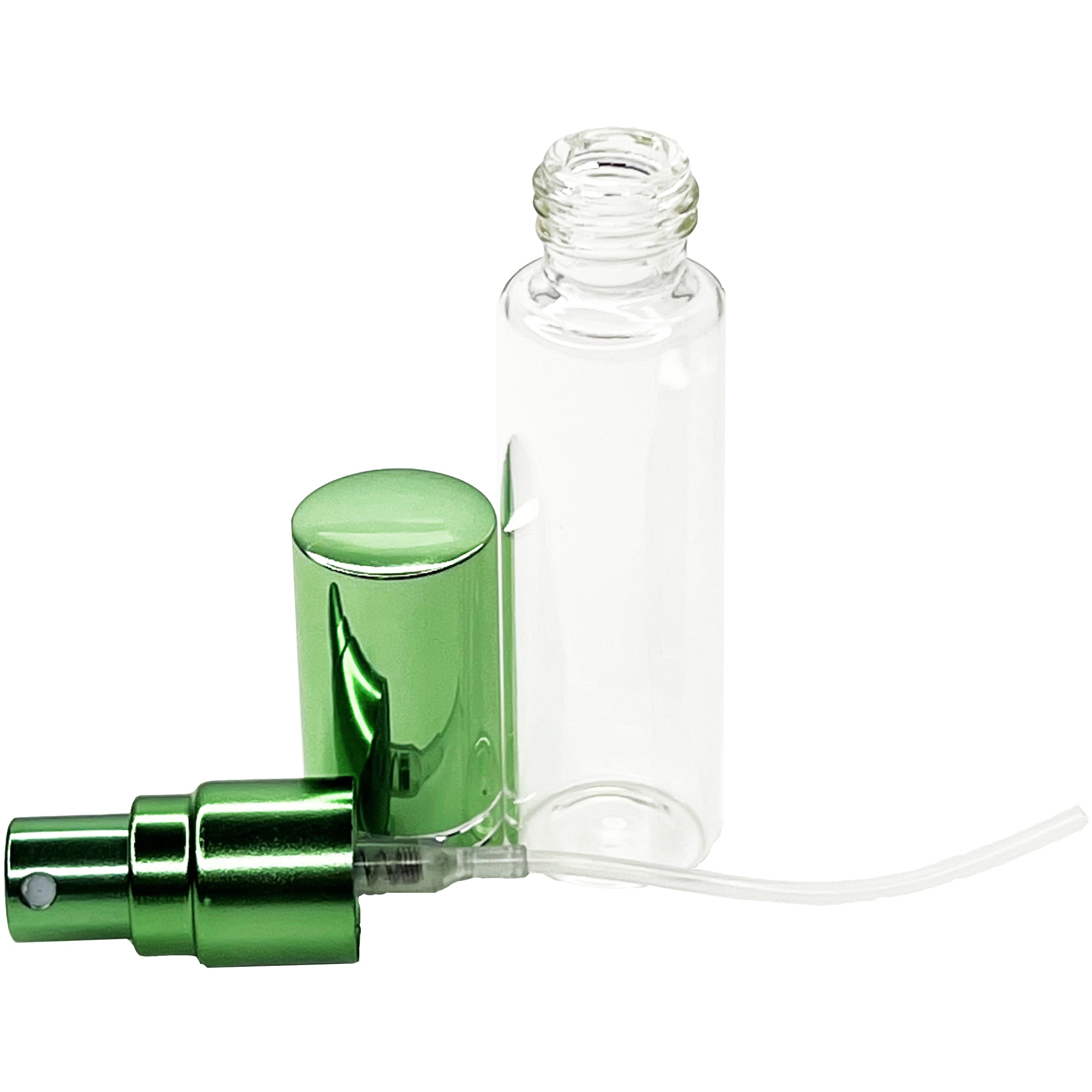 10ml 0.33oz Perfume Glass Spray Bottles Green Line Cap