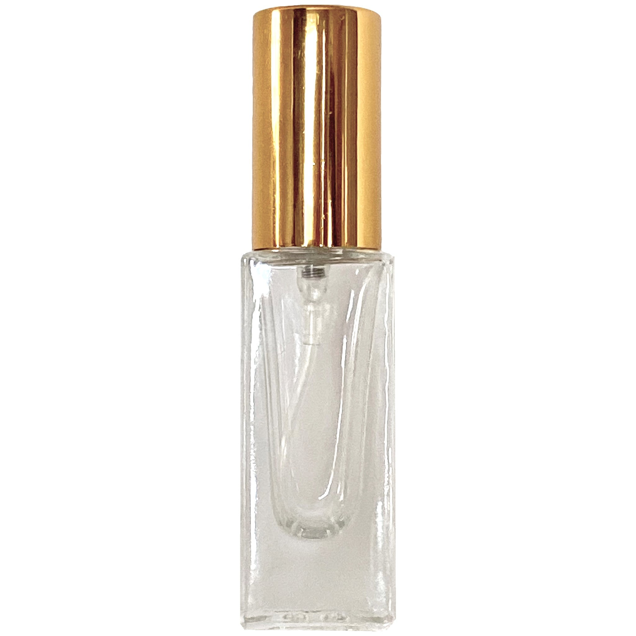 7ml 0.23oz Perfume Thick Glass Tall Spray Bottles Gold Atomizers