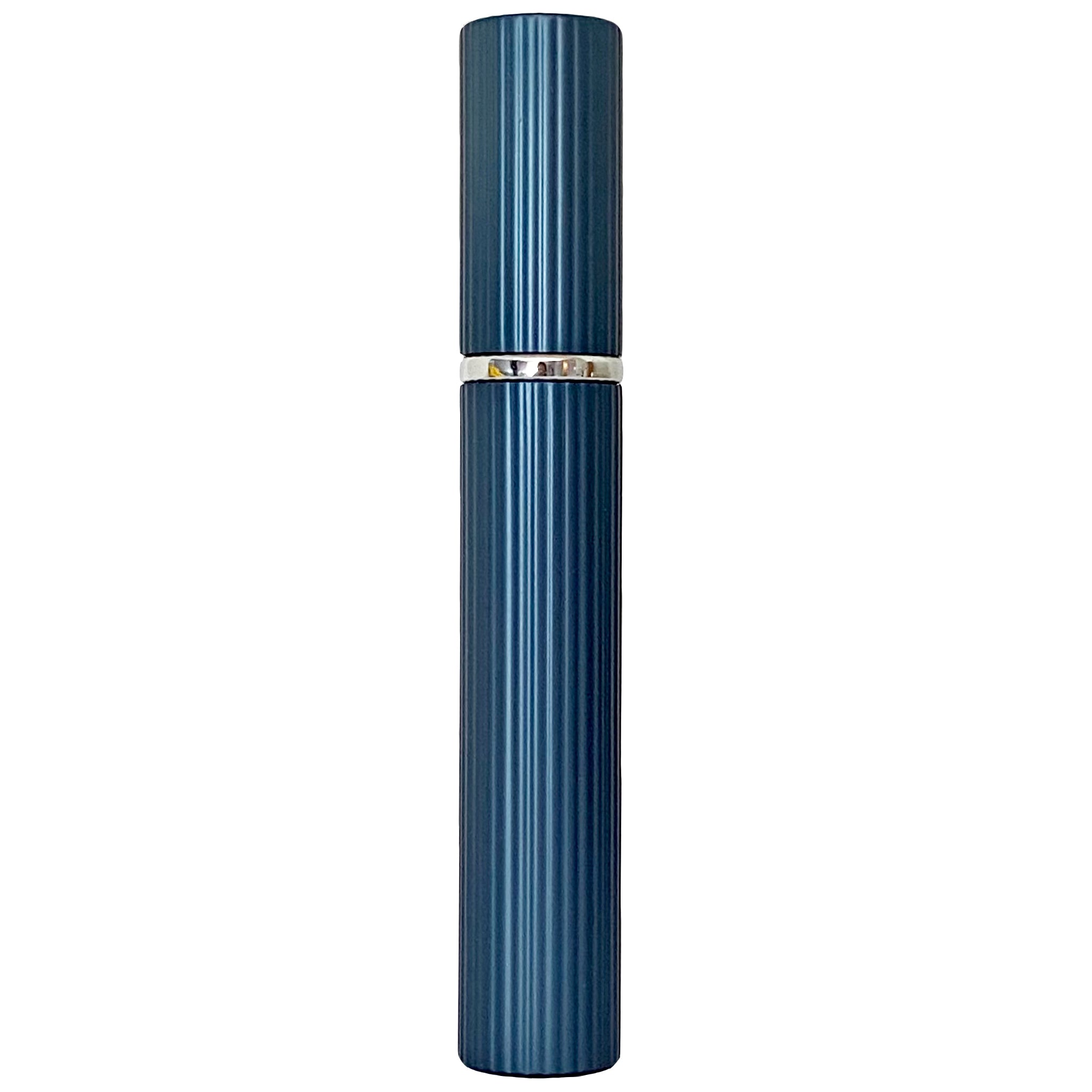 8ml 0.27oz Blue Perfume Glass Spray Deluxe Bottles Silver Atomizers