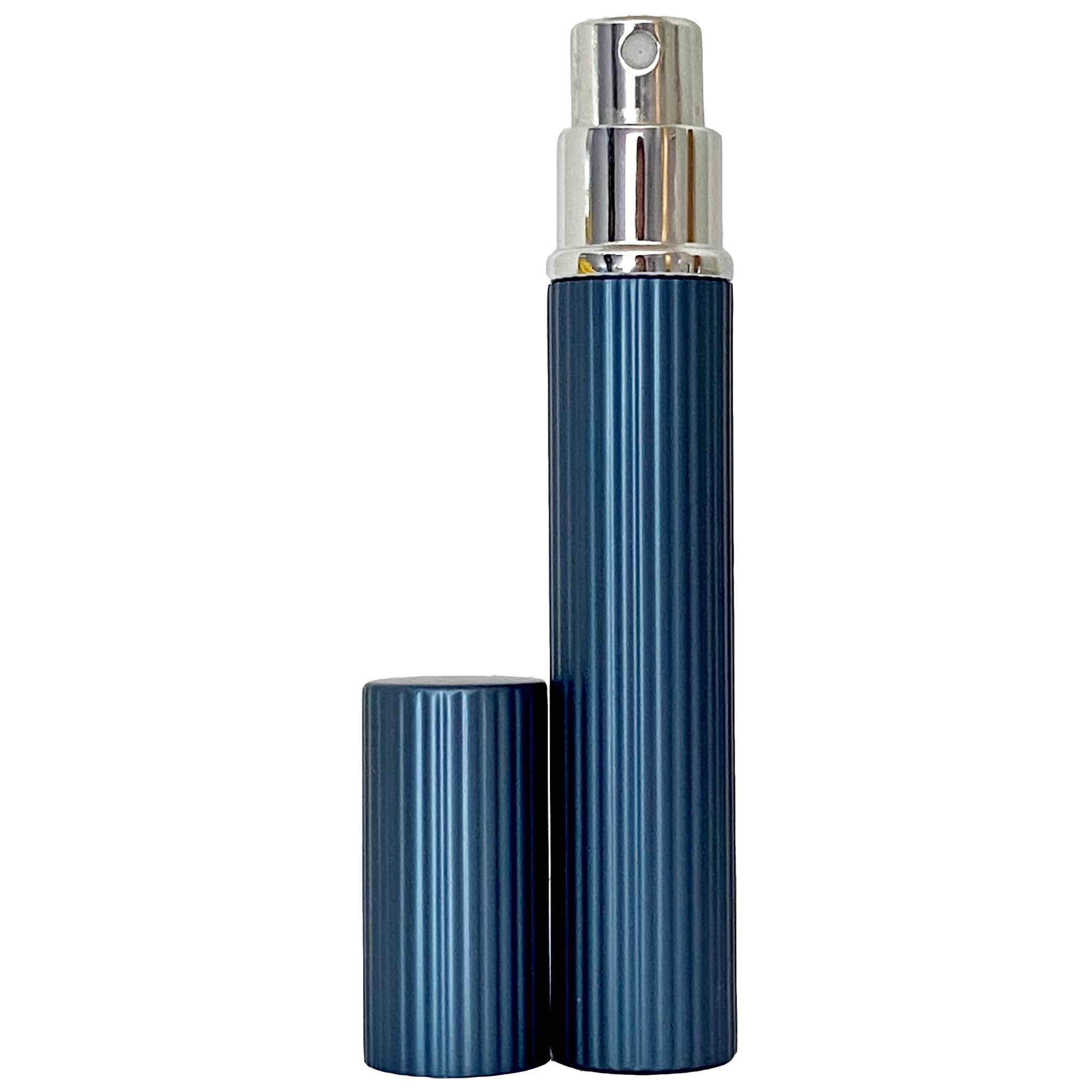 8ml 0.27oz Blue Perfume Glass Spray Deluxe Bottles Silver Atomizers