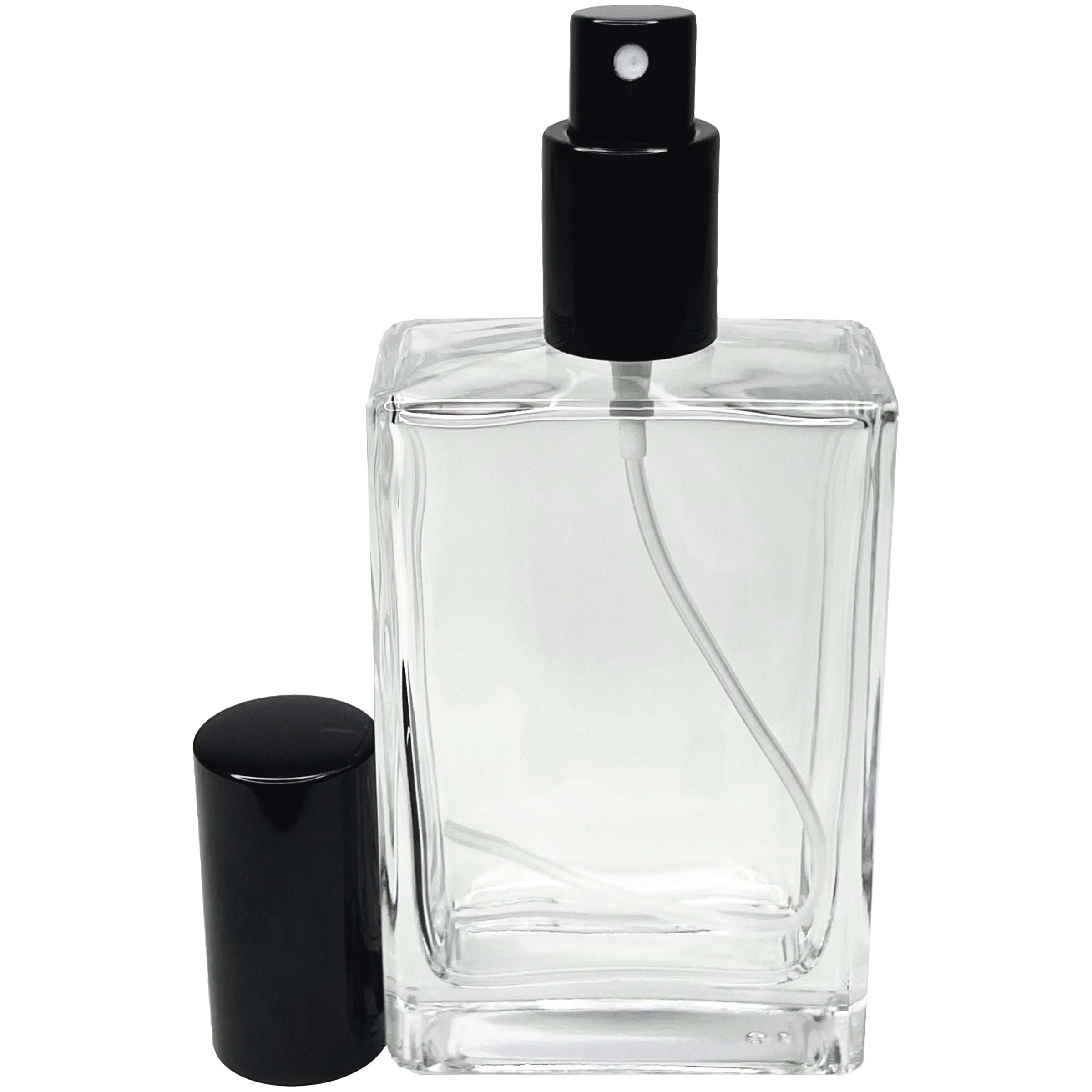 120ml 4oz Perfume Thick Glass Square Spray Bottles Black Atomizers