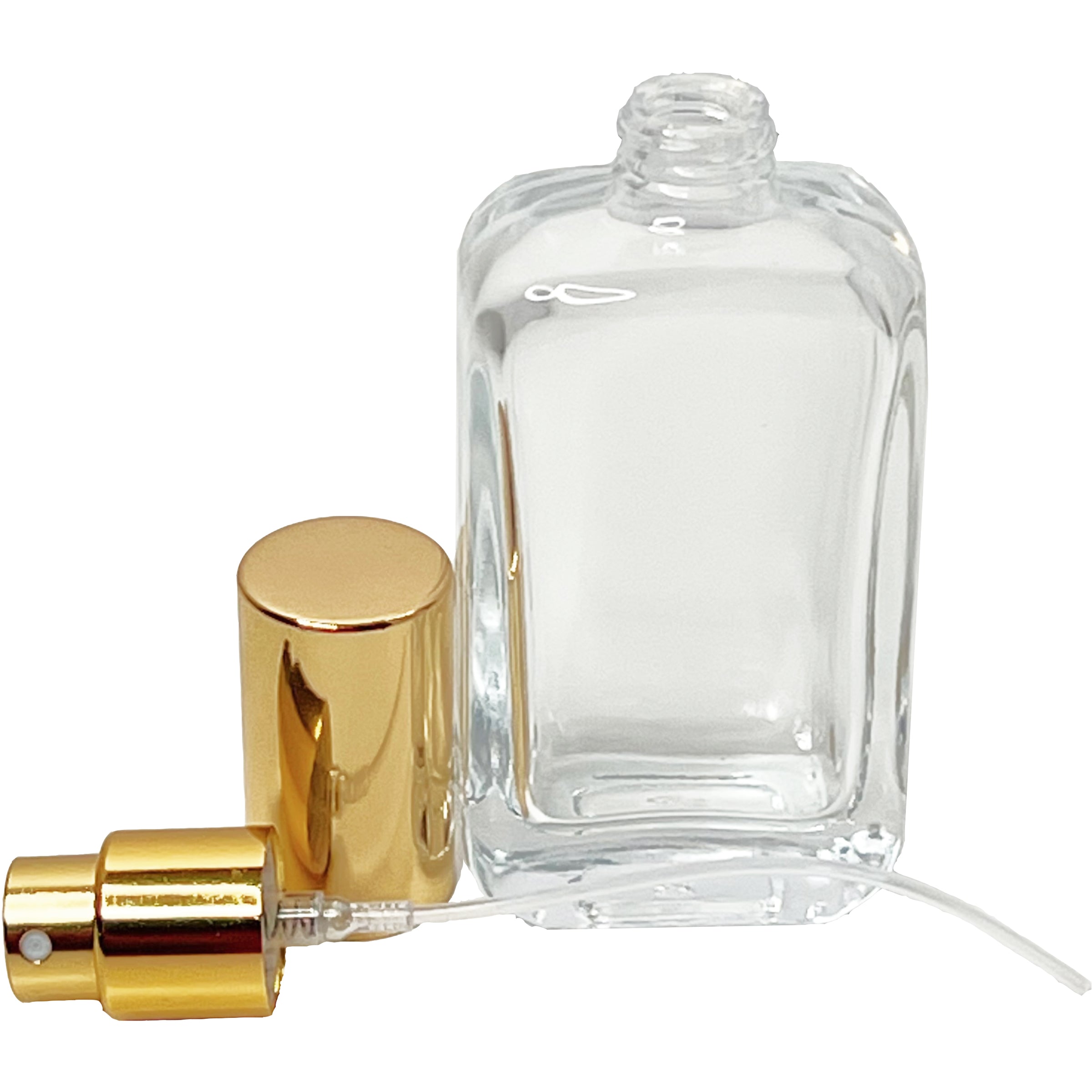 30ml 1oz Perfume Rounded Glass Spray Bottles Gold cap
