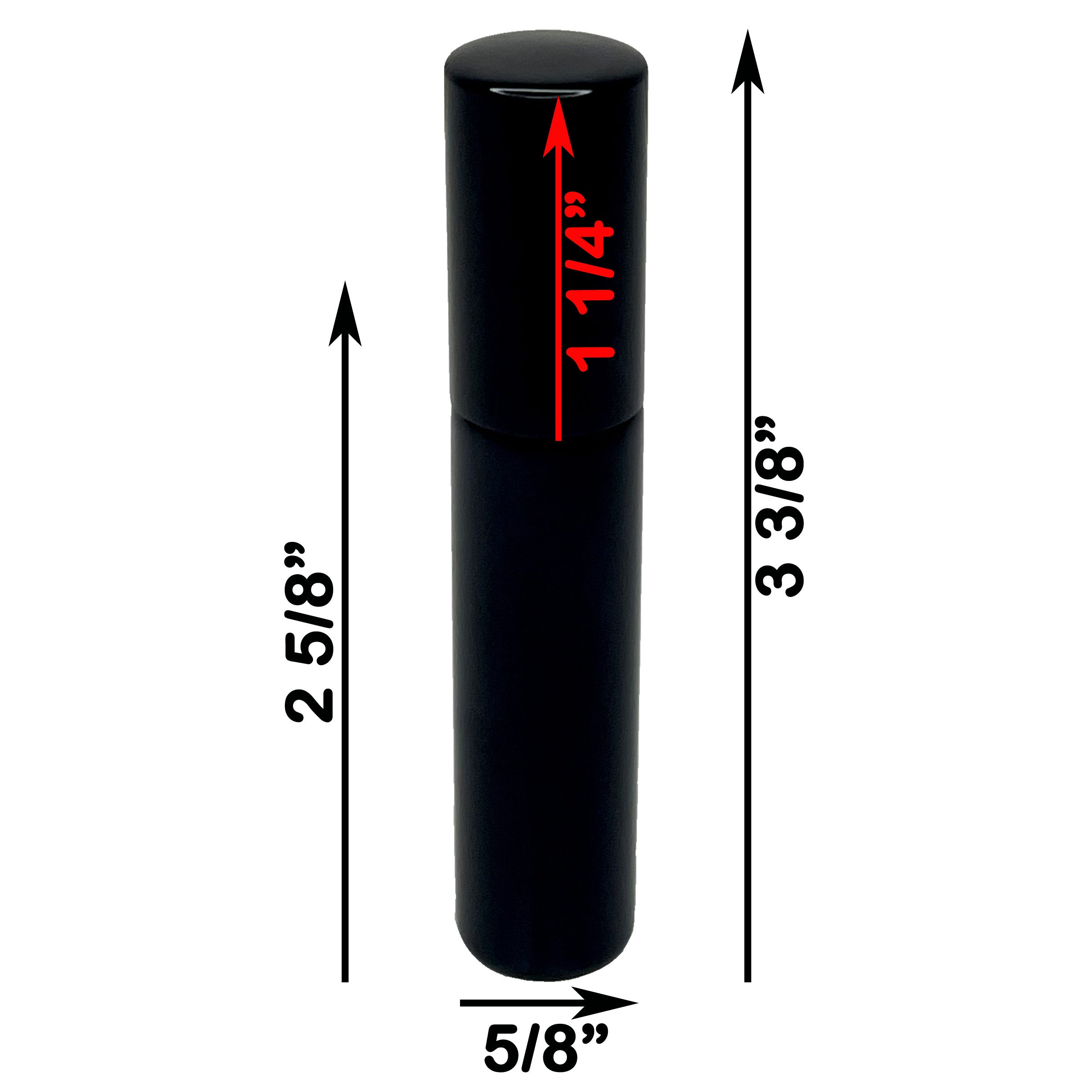 10ml 0.33oz all Black UV Electroplated Glass perfume Spray Bottles
