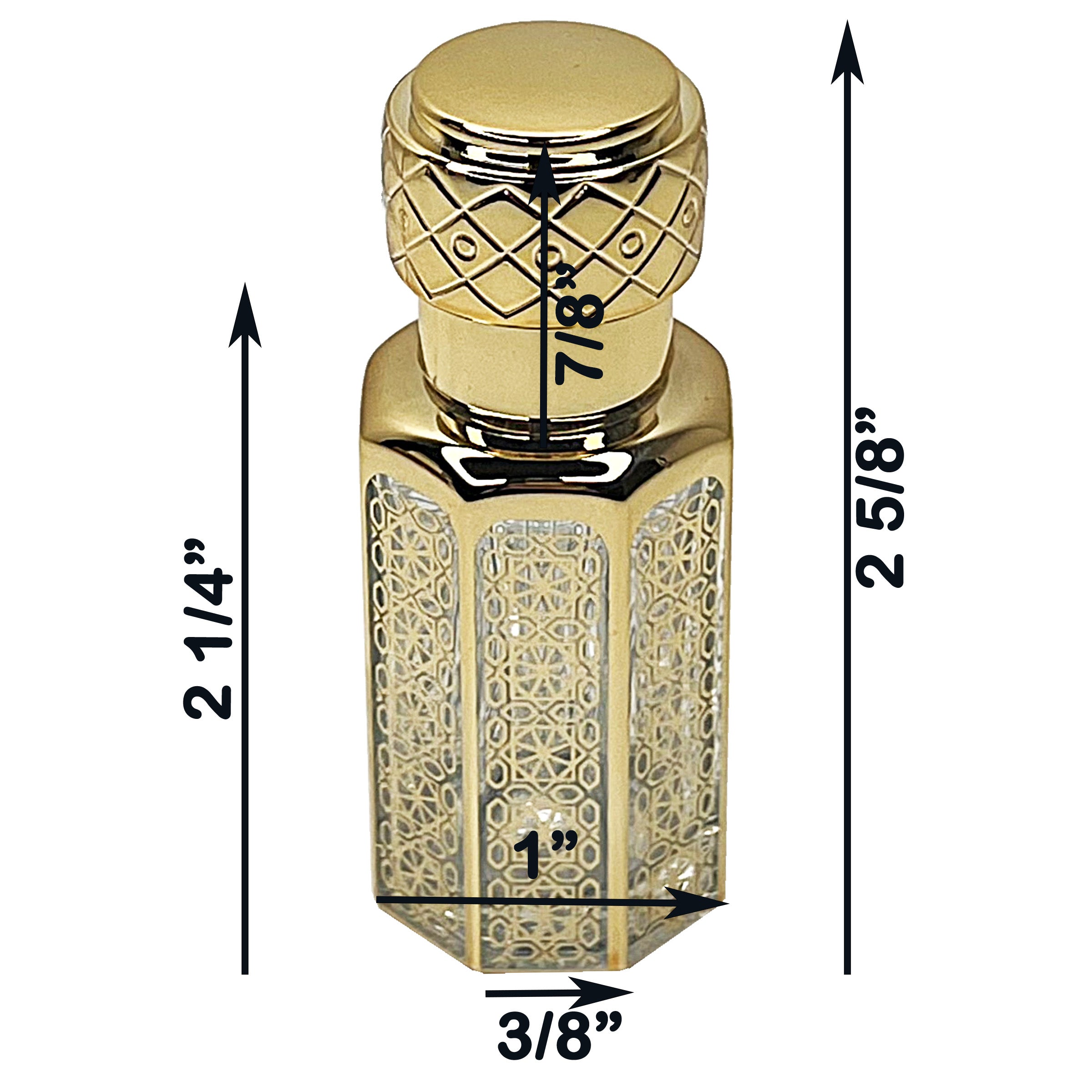 12ml attar glass dipstick essential oil oud thick UV Gold glass bottles