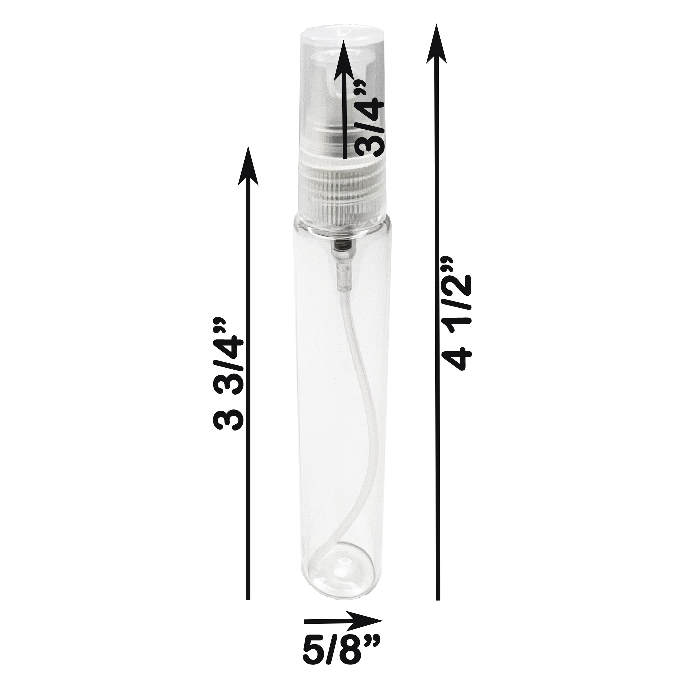 15ml 0.5oz perfume glass spray bottles clear black spray pumps