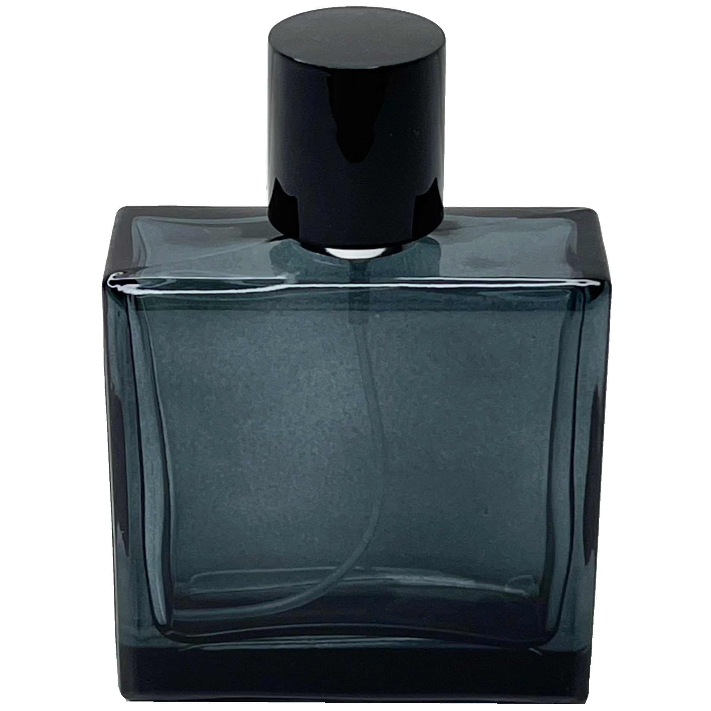50ml 1.7oz Blue Glass Perfume Square Spray Bottle
