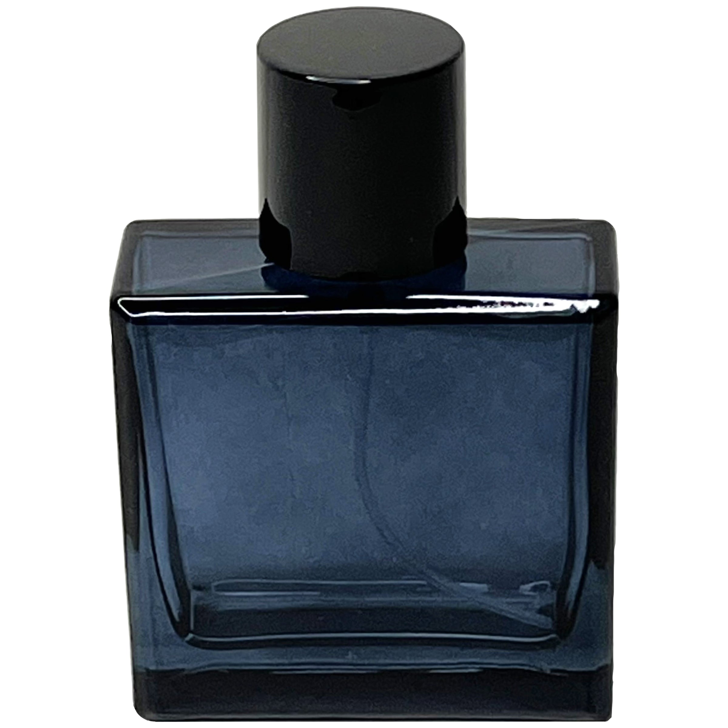 50ml 1.7oz Blue Glass Perfume Square Spray Bottle
