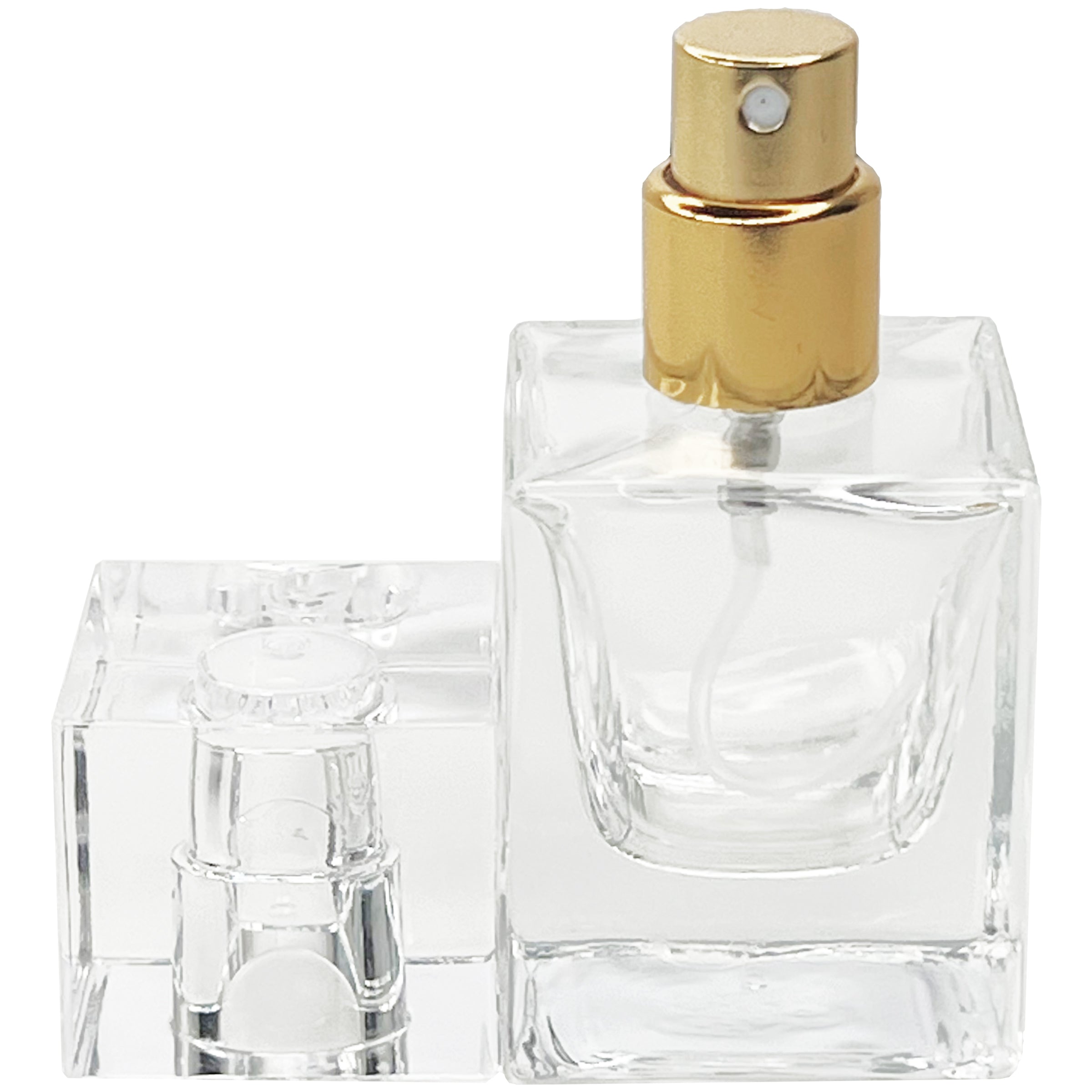 25ml 0.85oz High Quality Cube thick glass perfume spray bottles