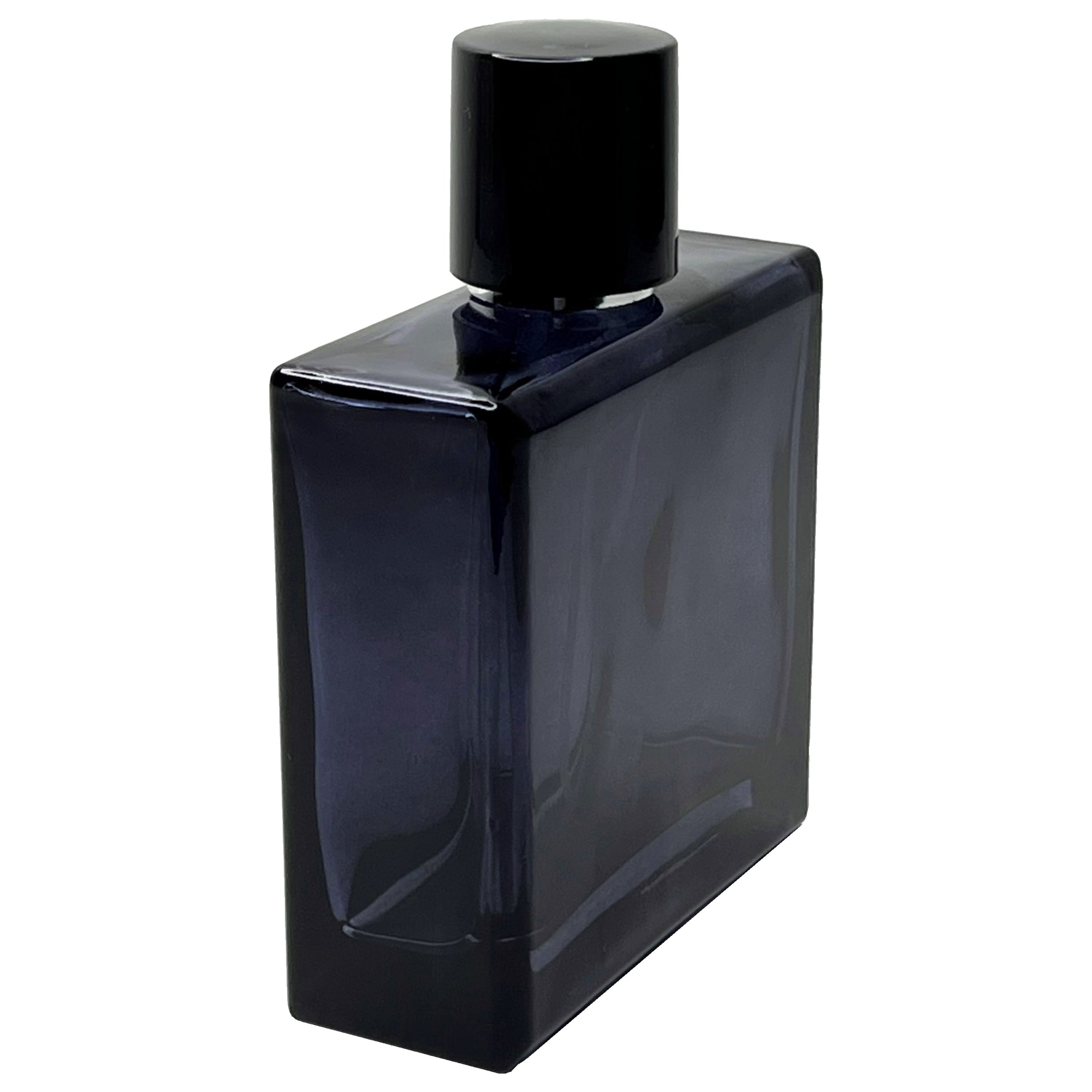 100ml 3.4oz Blue Glass Square Perfume Spray Bottle