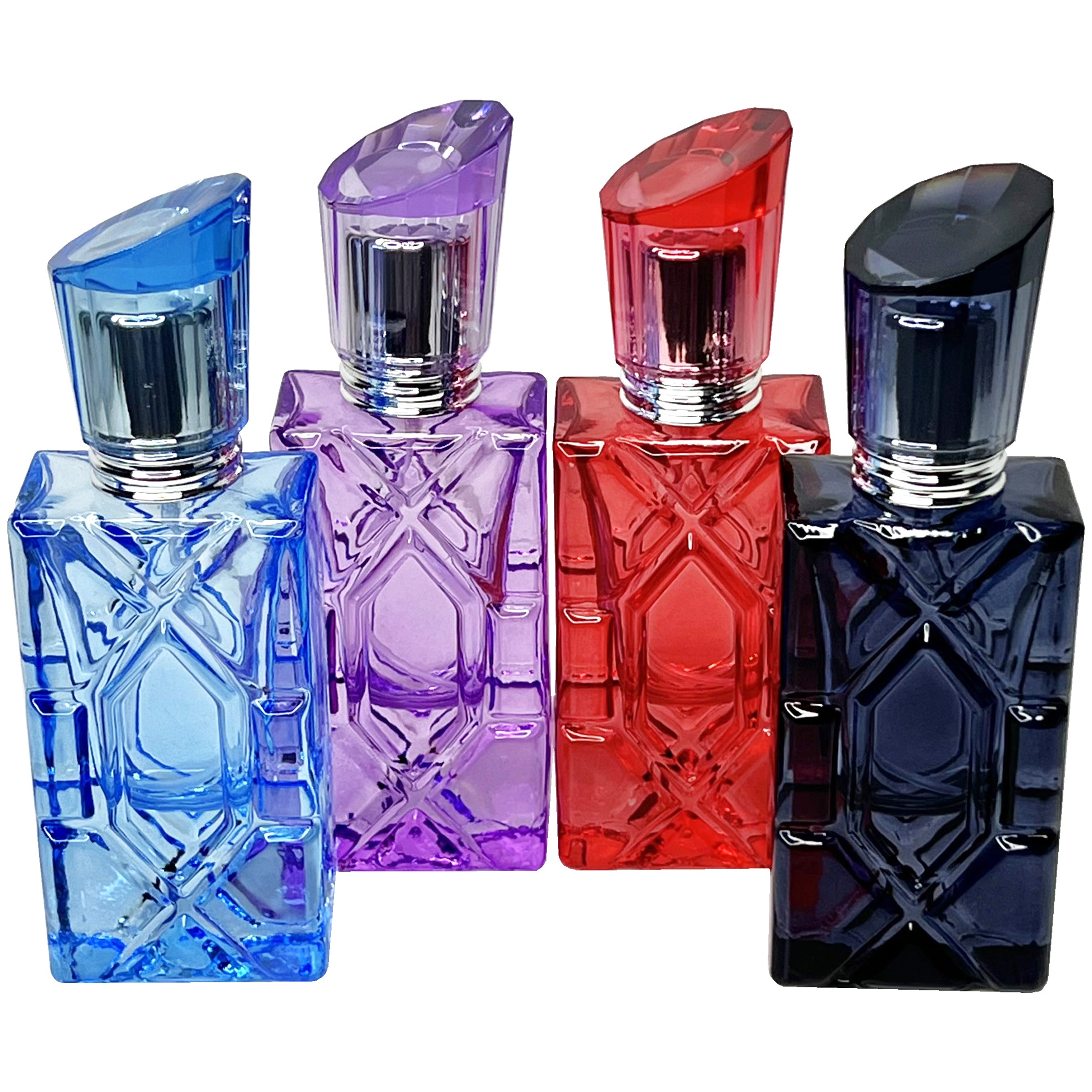 20ml 4 colors burj lids thick glass perfume spray bottles