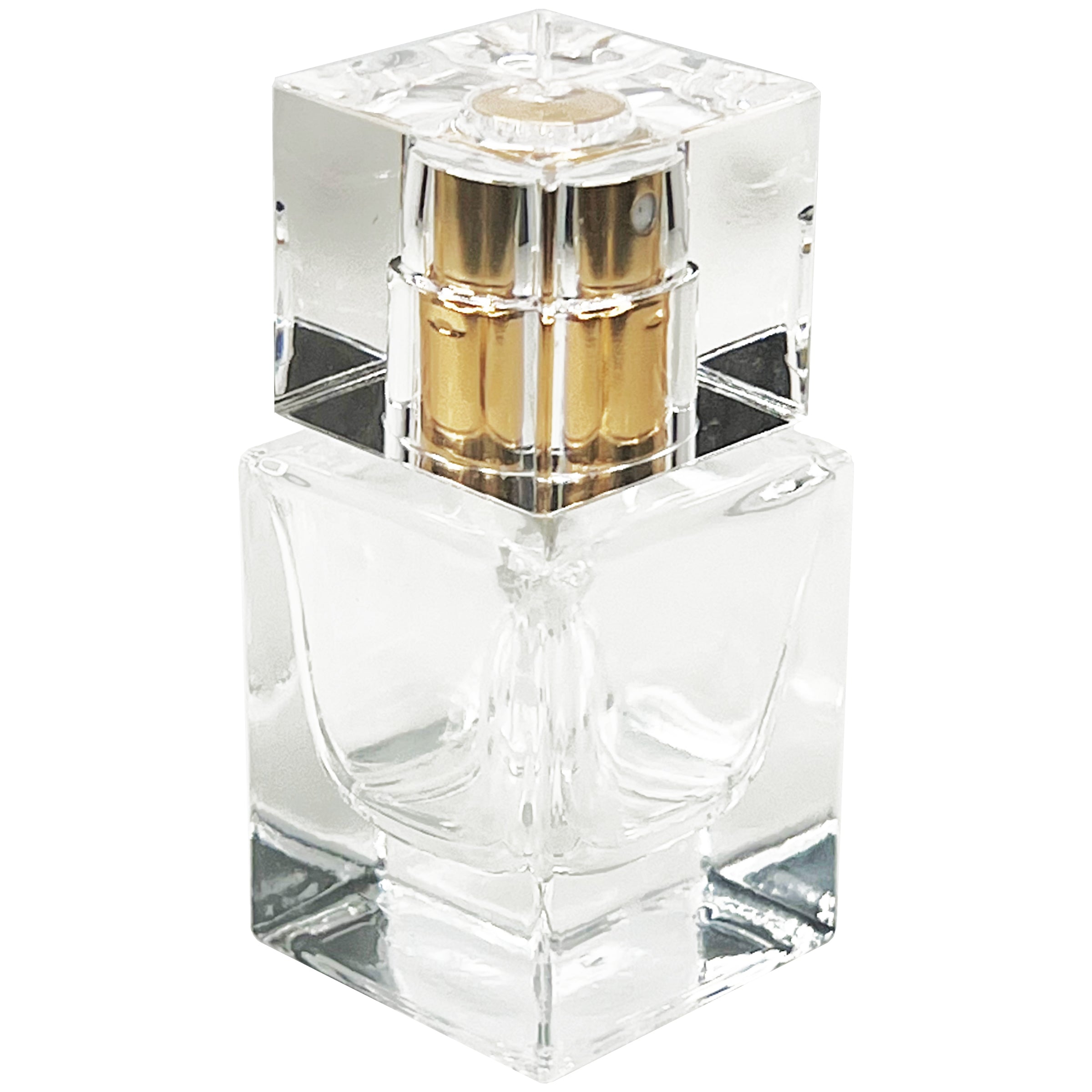 25ml 0.85oz High Quality Cube thick glass perfume spray bottles