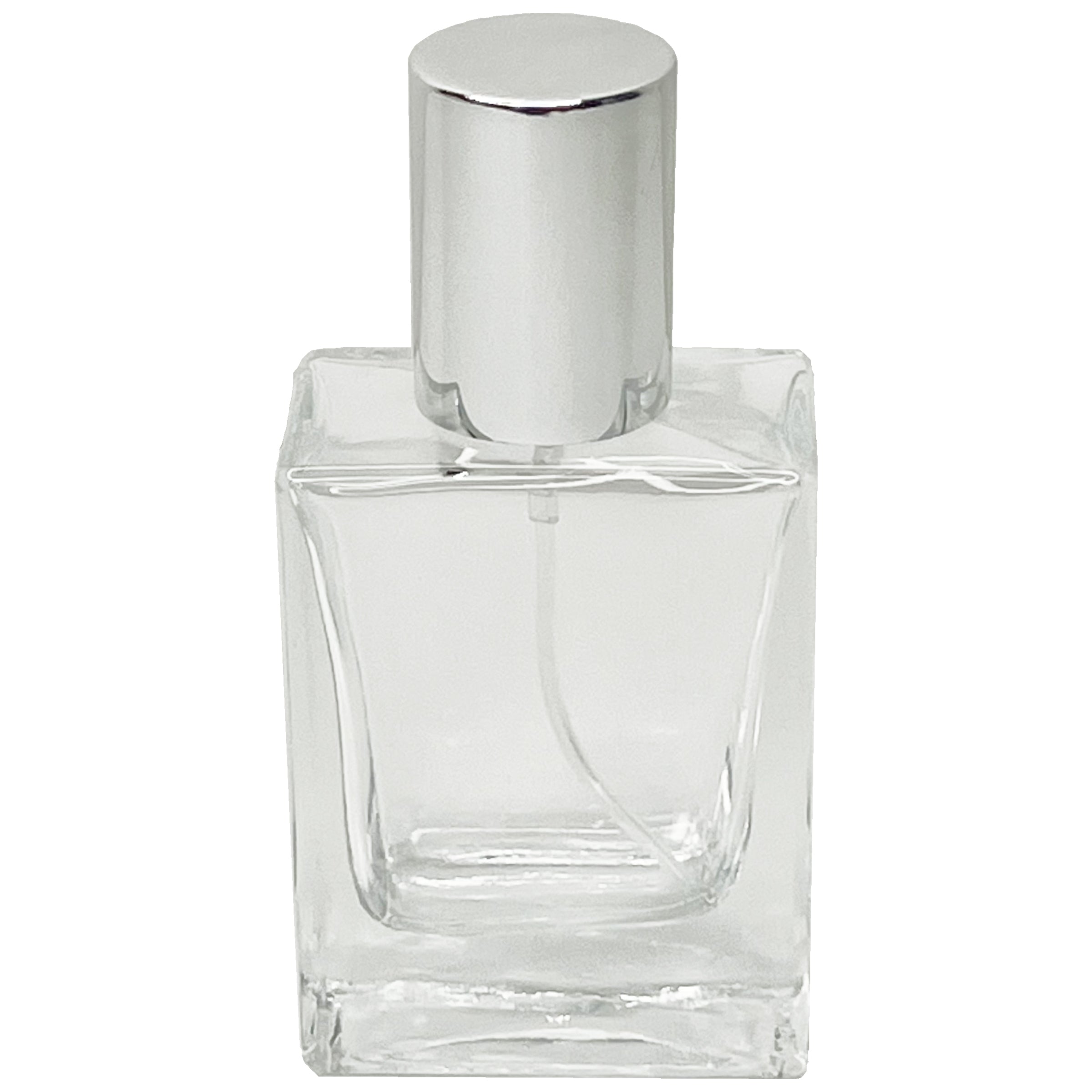 30ml 1oz heavy base clear square glass perfume spray bottles