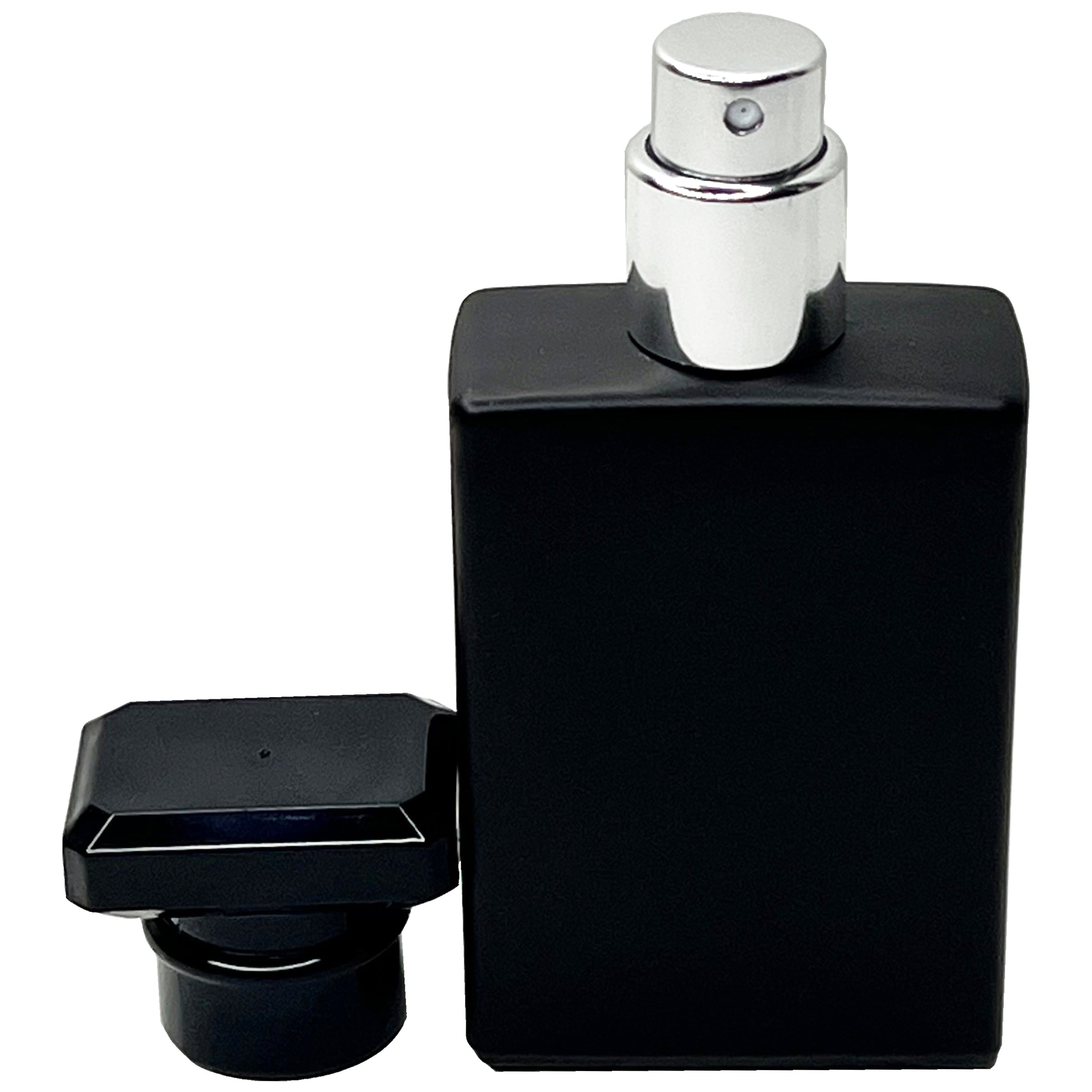 30ml 1oz black glass square empty perfume spray bottles