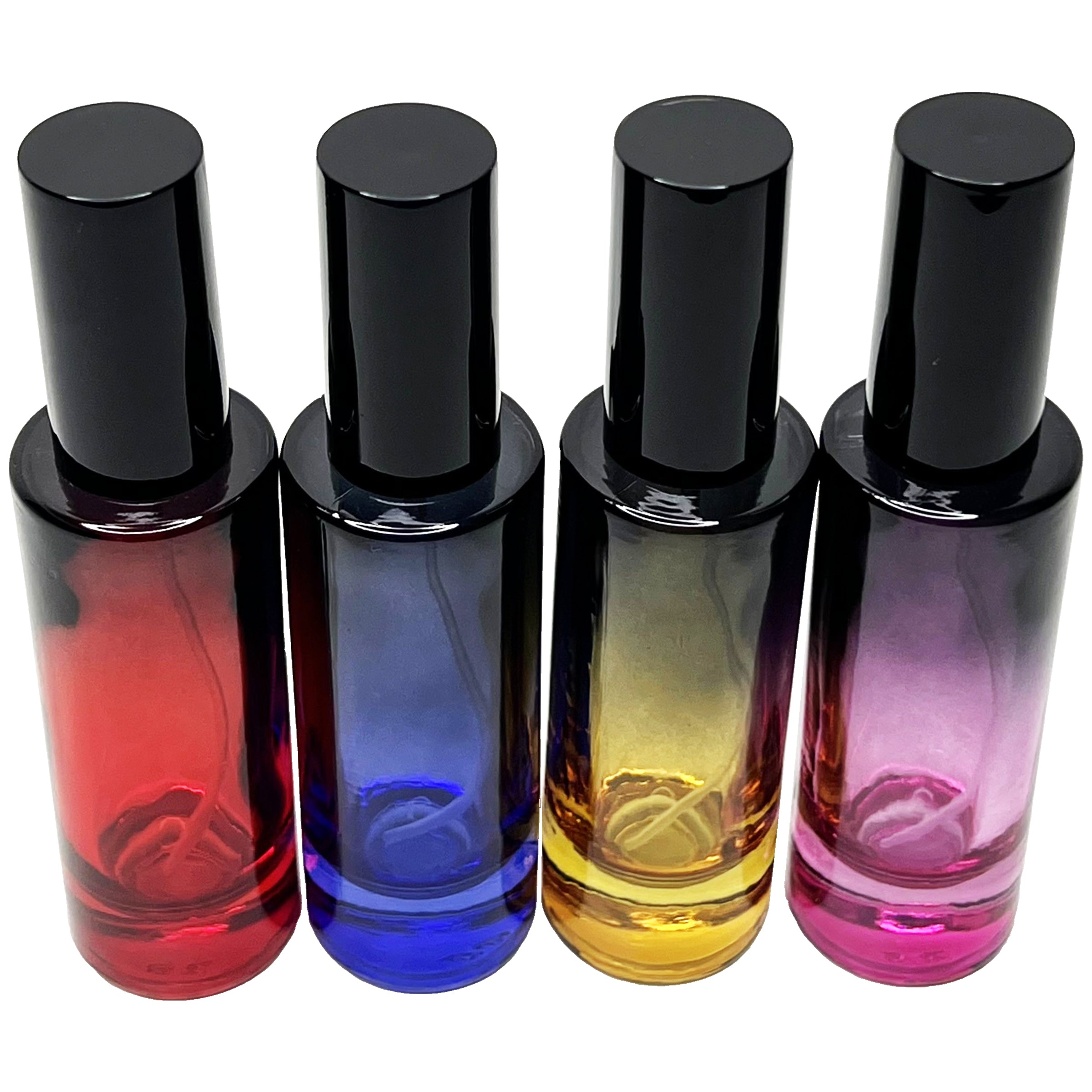 30ml 1oz cylinder 4 colors Gradient Black empty perfume spray bottles