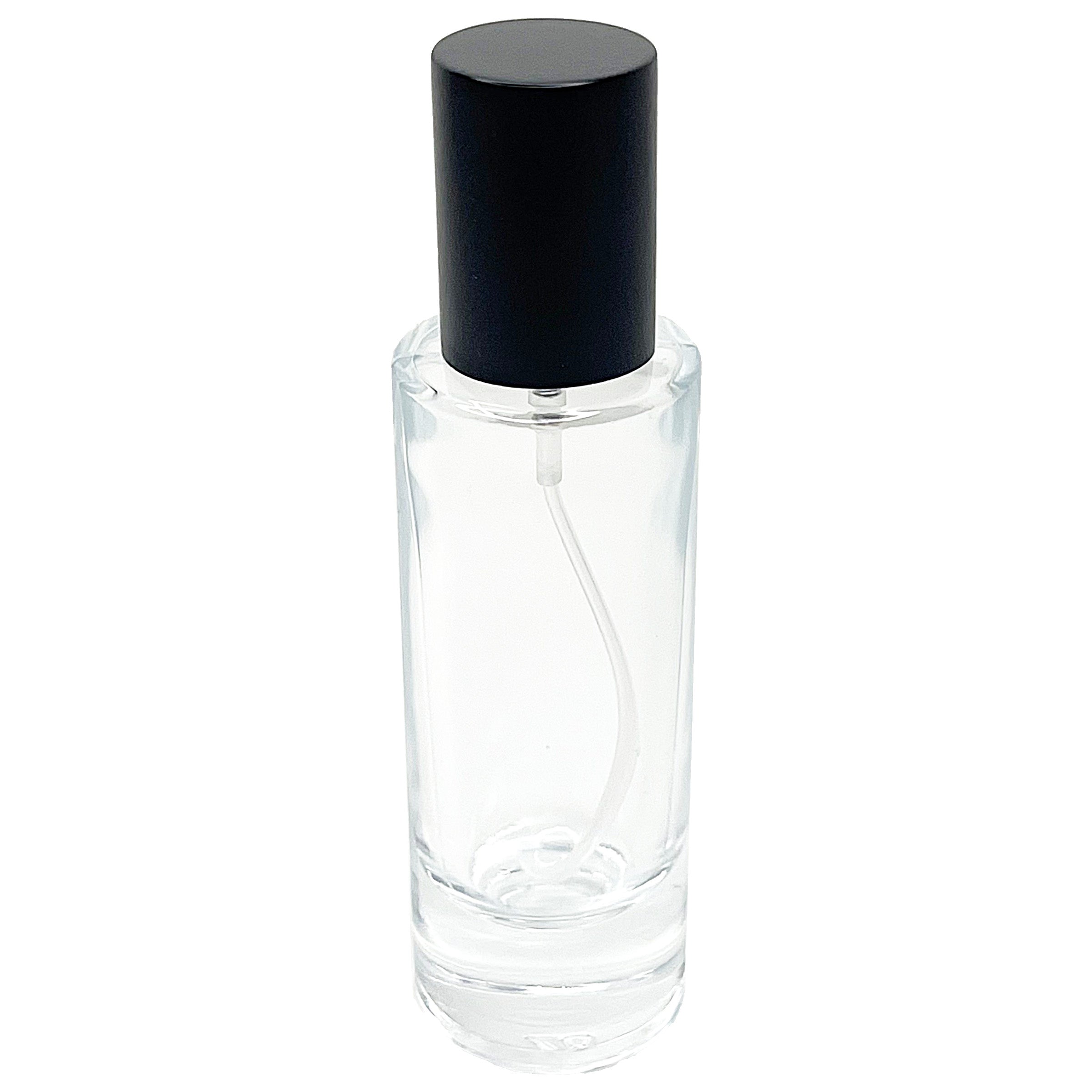 30ml 1 oz thick glass cylinder perfume bottles 15mm matte sprayers