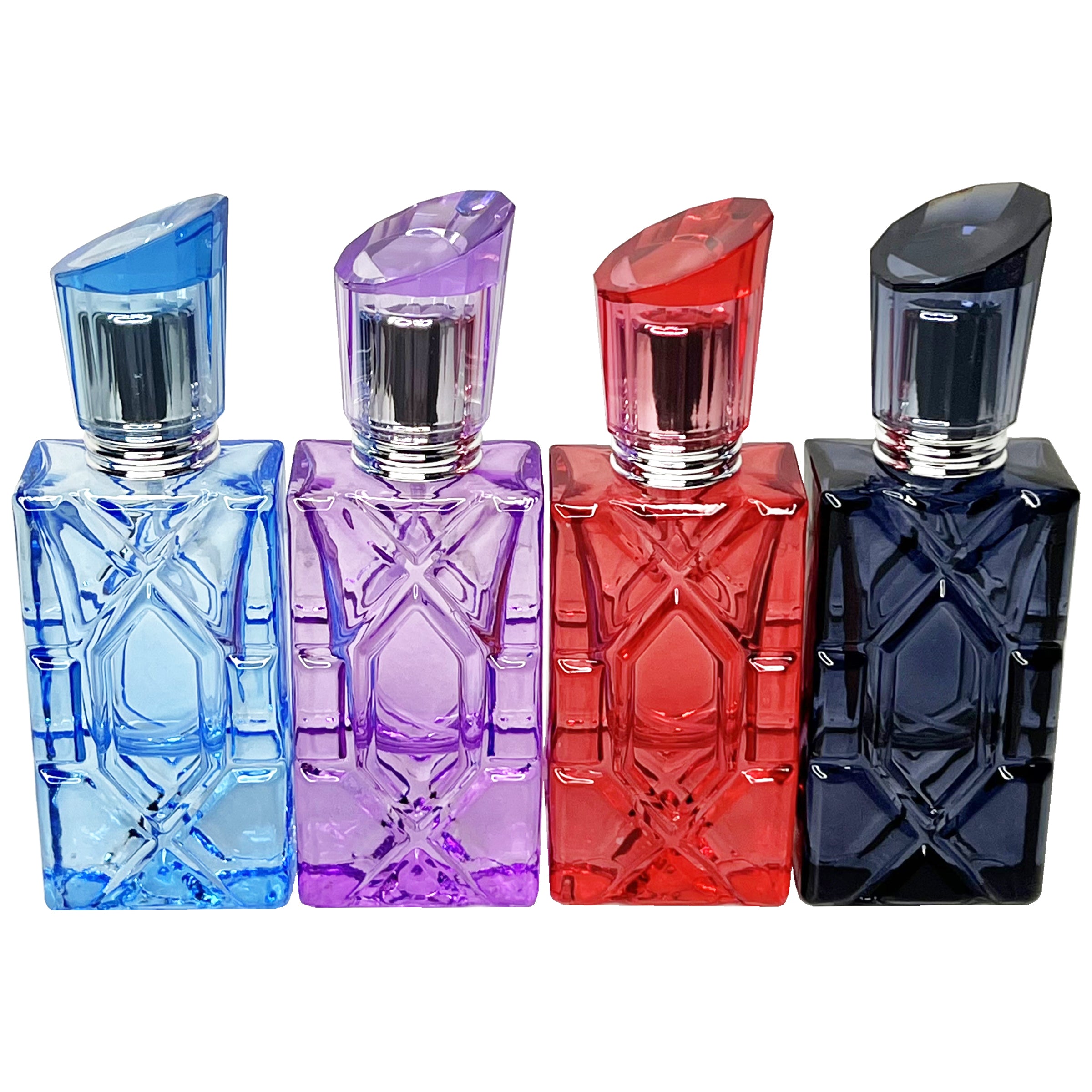 20ml 4 colors burj lids thick glass perfume spray bottles