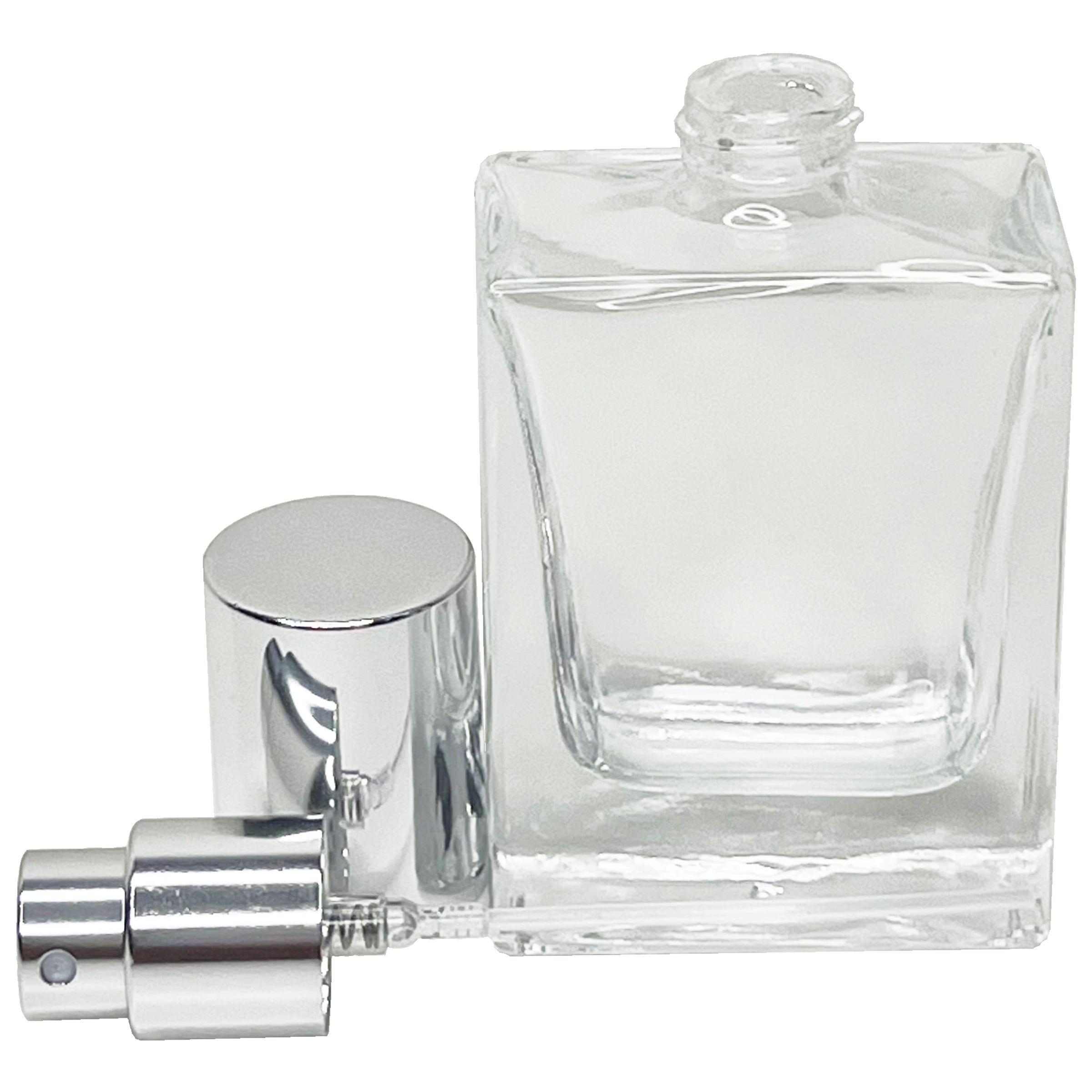 30ml 1oz heavy base clear square glass perfume spray bottles