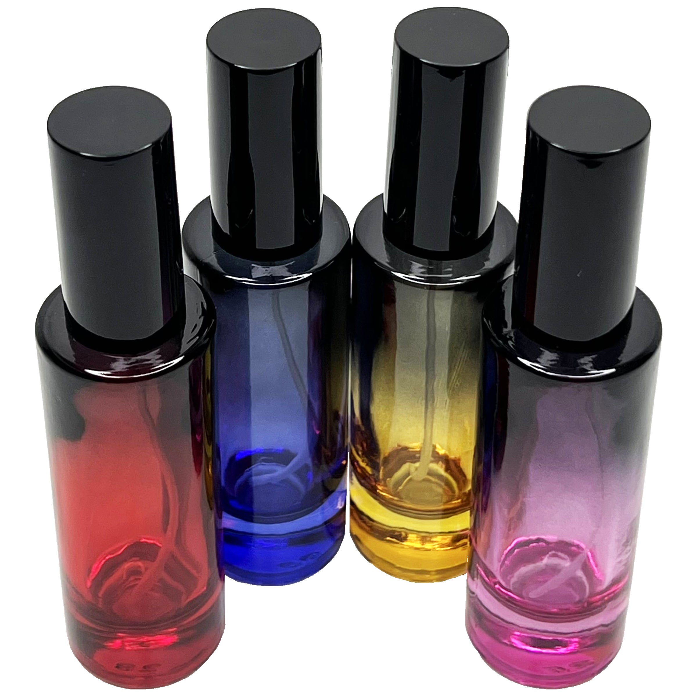 30ml 1oz cylinder 4 colors Gradient Black empty perfume spray bottles