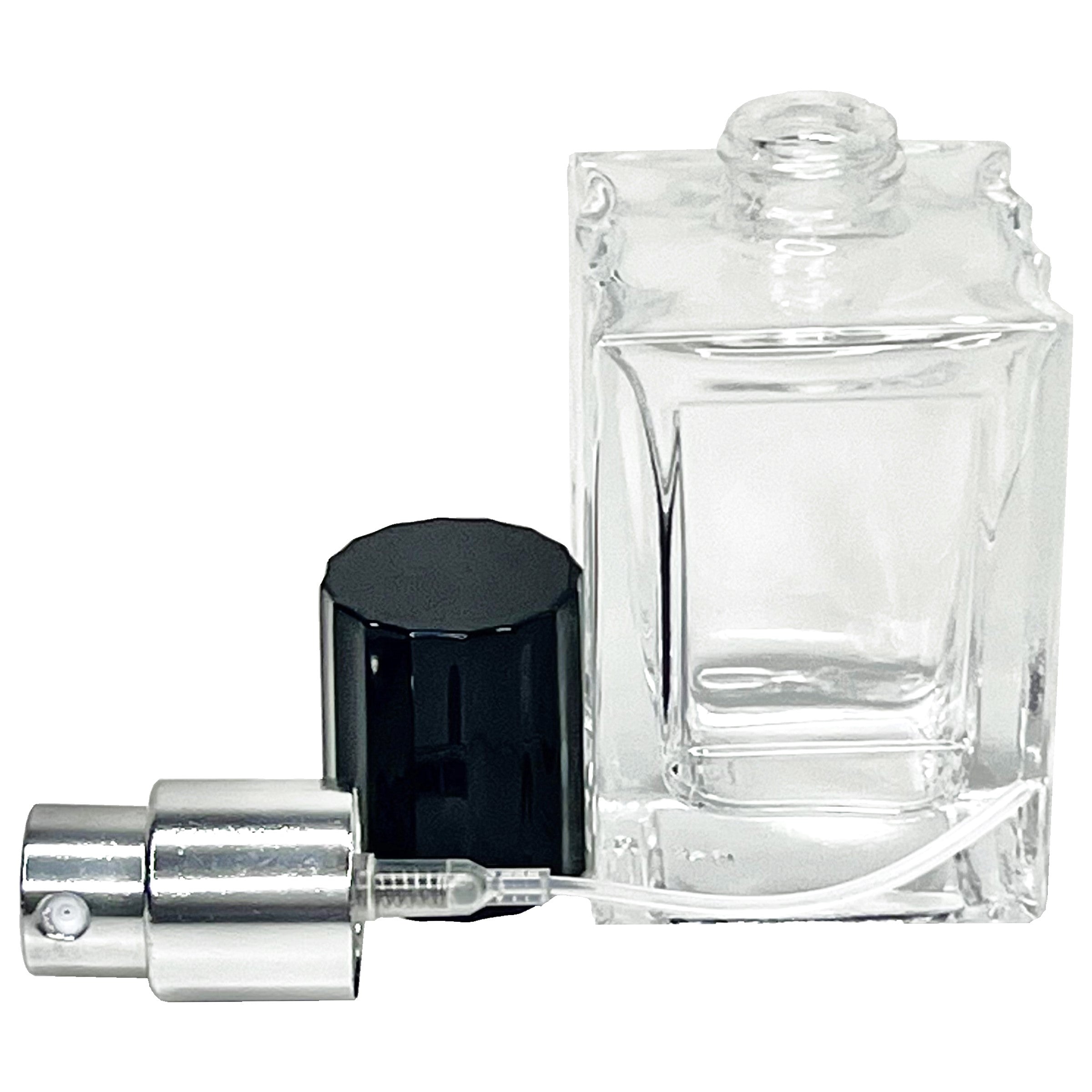 30ml 1oz clear cube glass perfume spray bottles