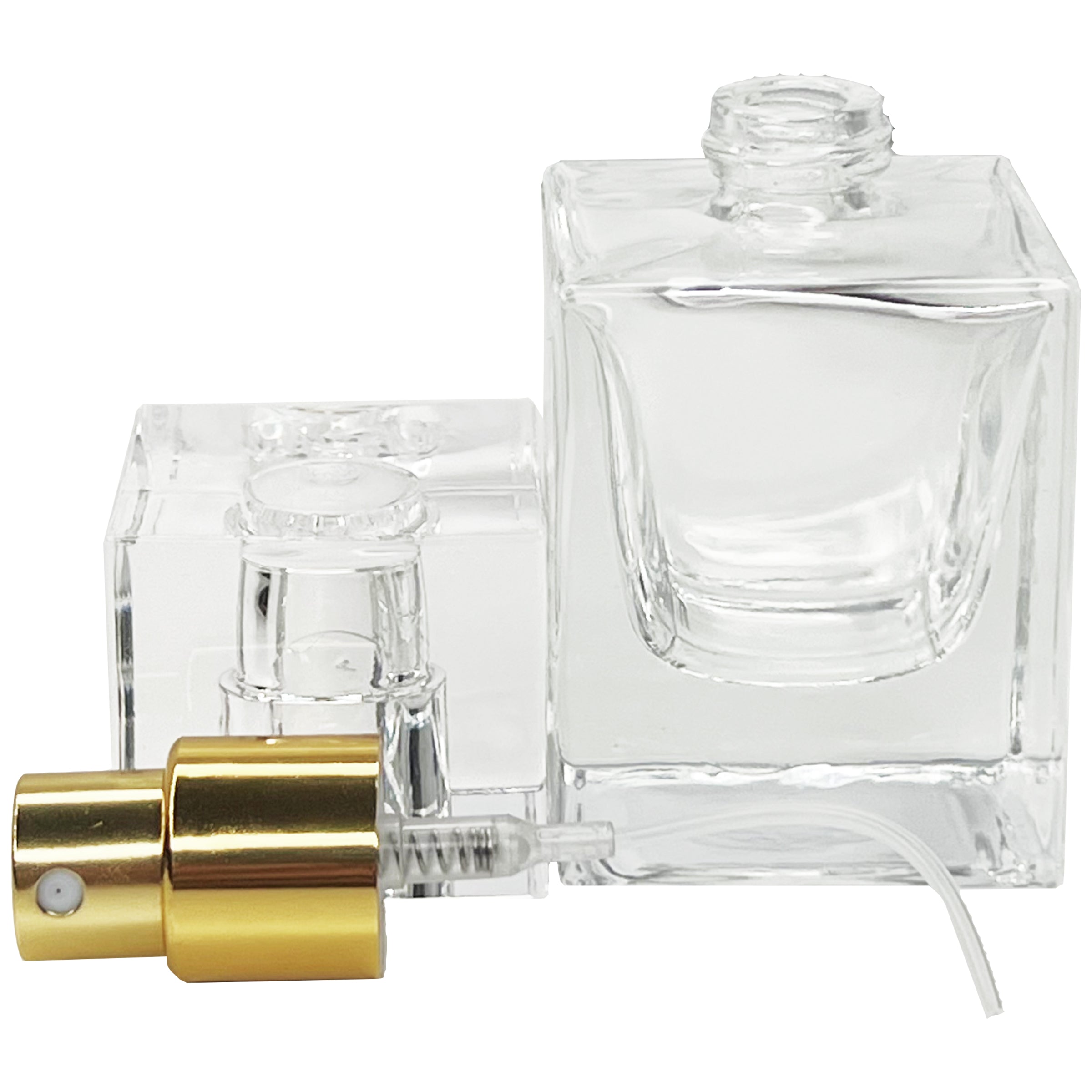 25ml 0.85oz High Quality Cube thick glass perfume spray bottles