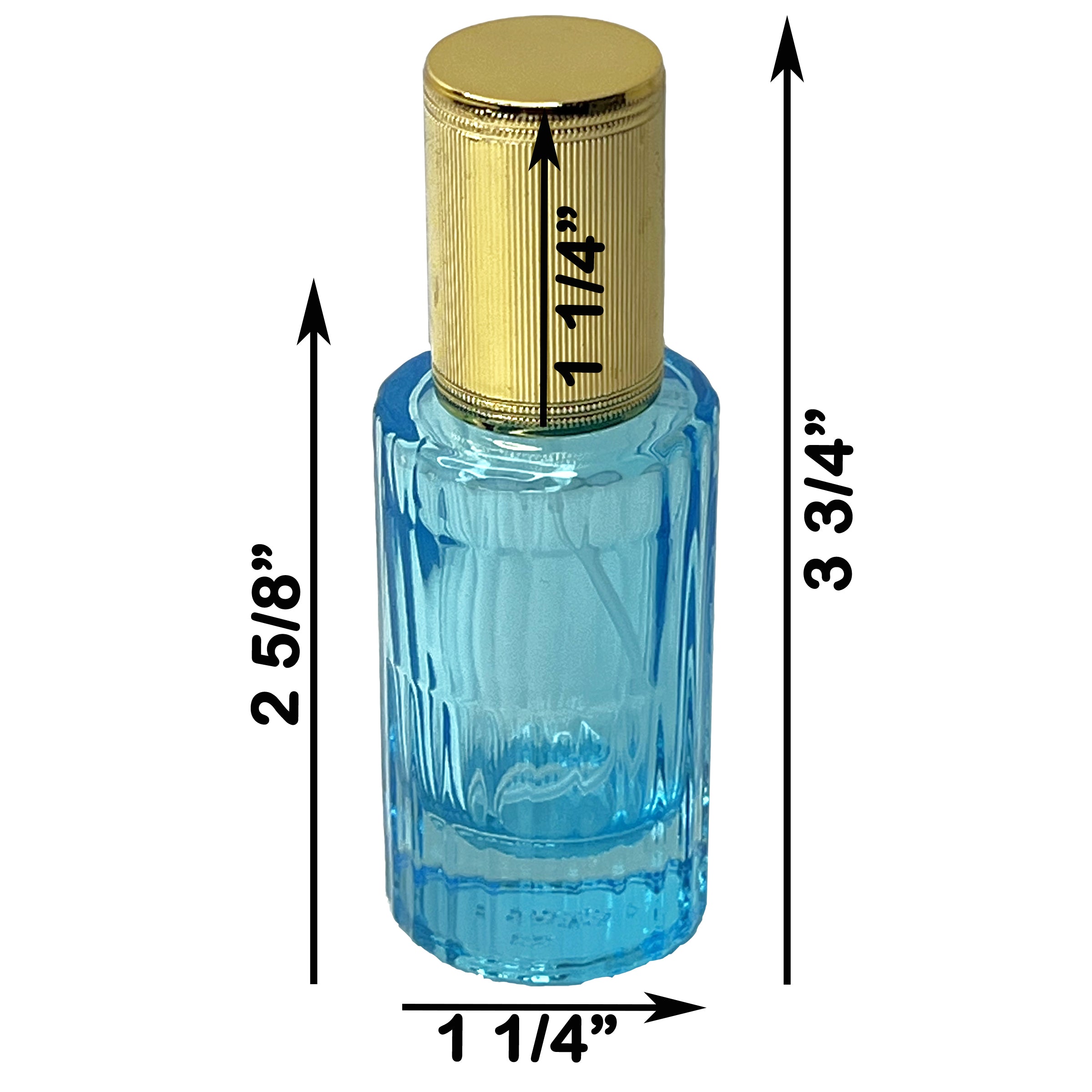 20ml 0.67oz 6 colors glass cylinder perfume spray bottles