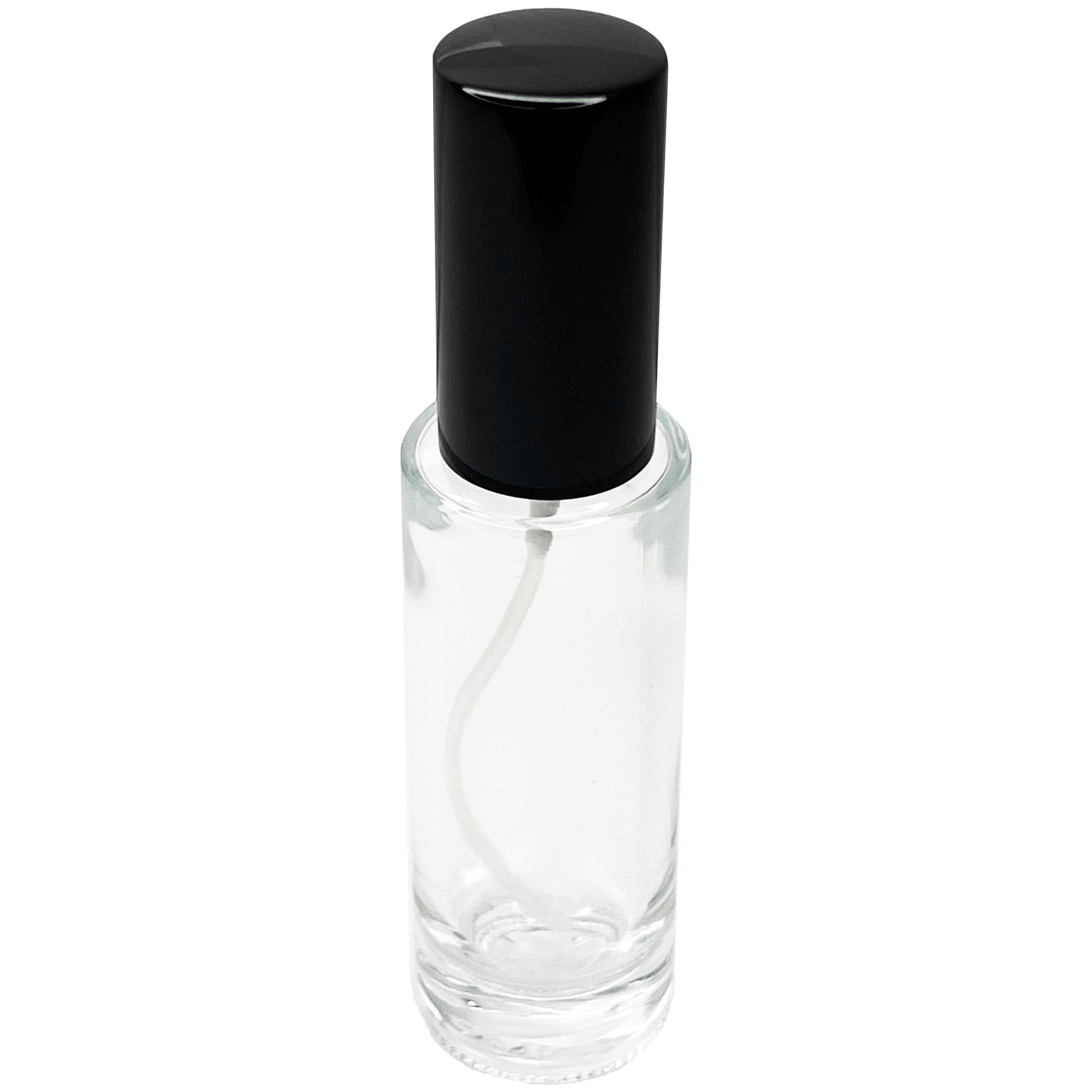 30ml 1oz thick glass cylinder perfume bottles 18mm sprayer