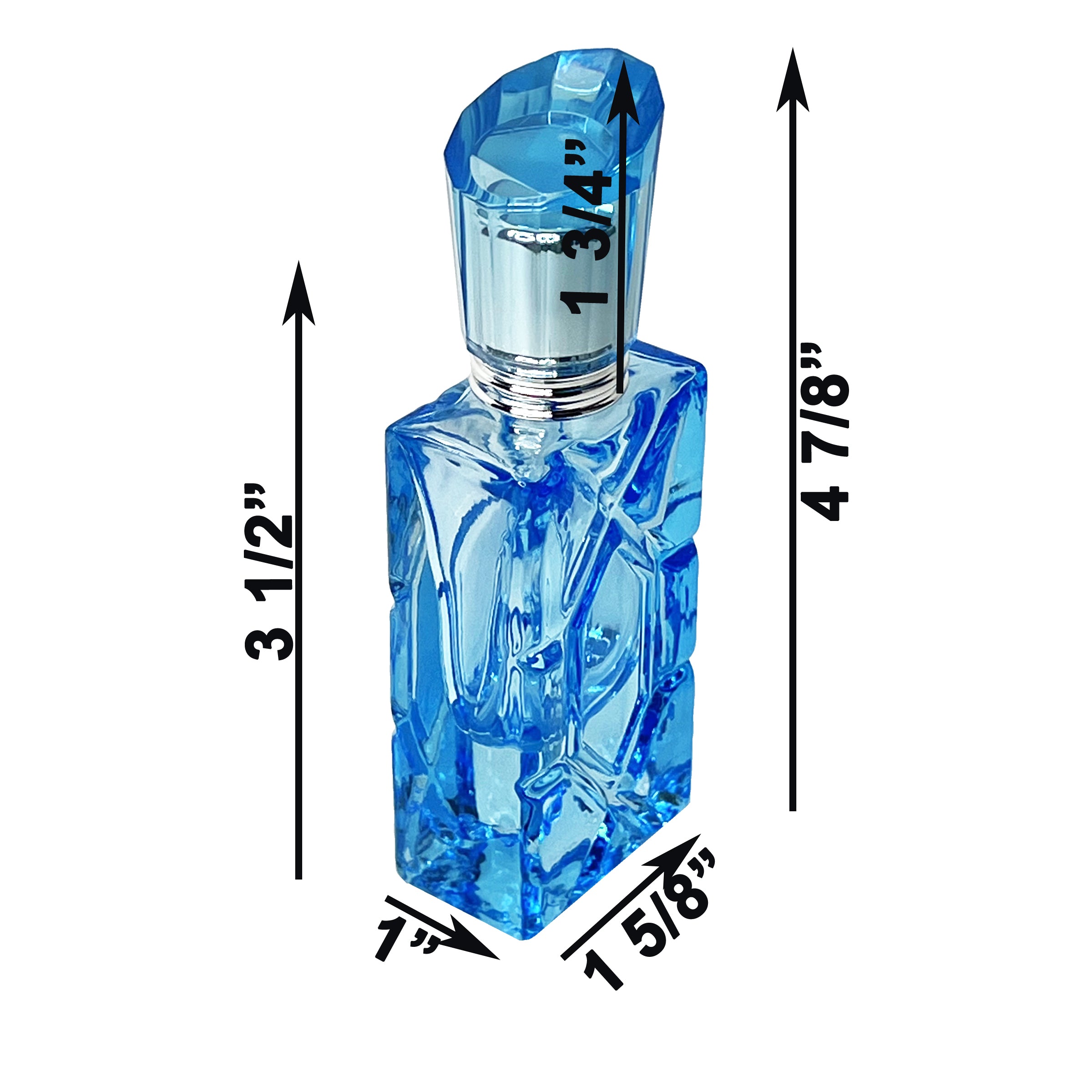 20ml 4 colors burj lids thick glass perfume spray bottles