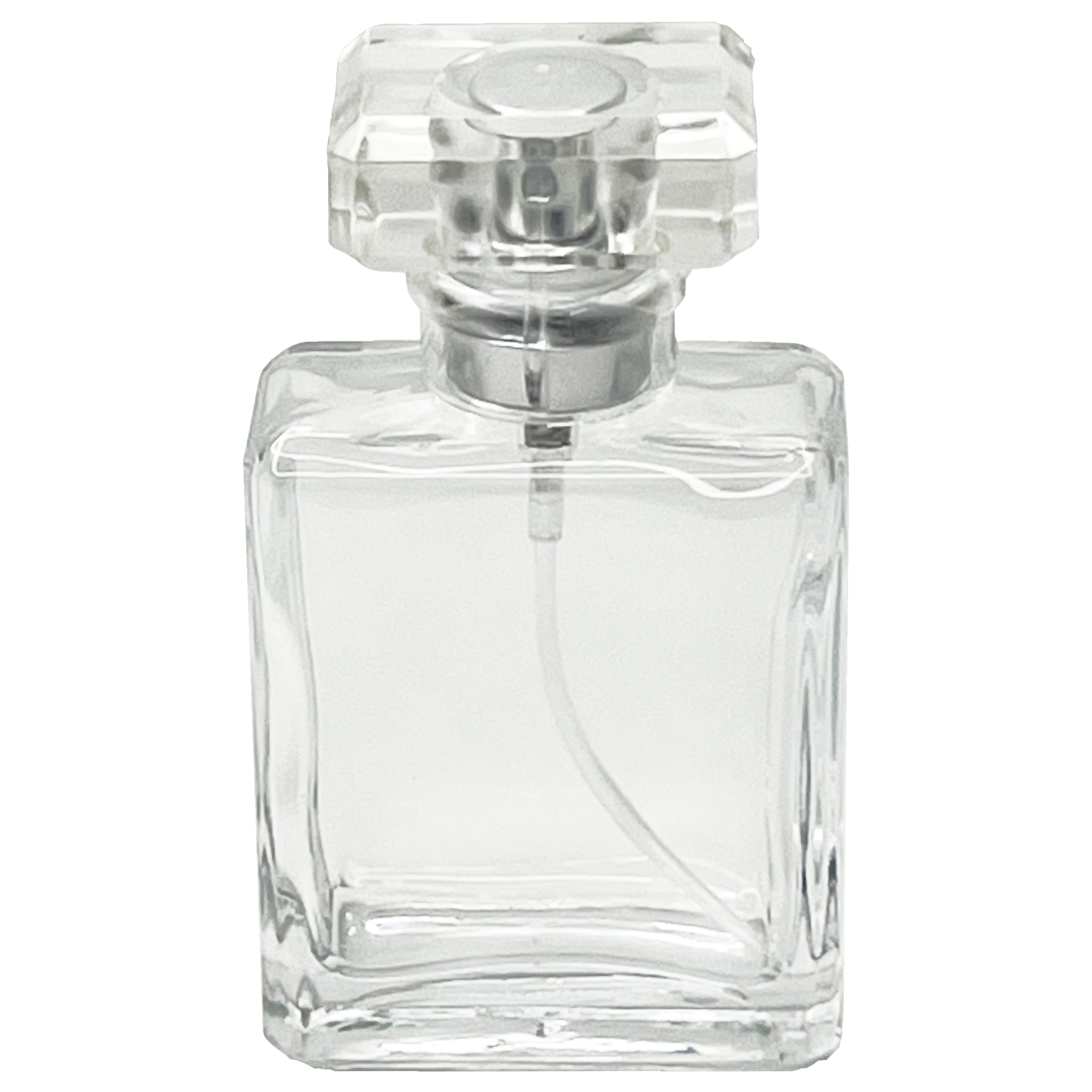 30ml 1oz square clear glass perfume spray bottles T cap