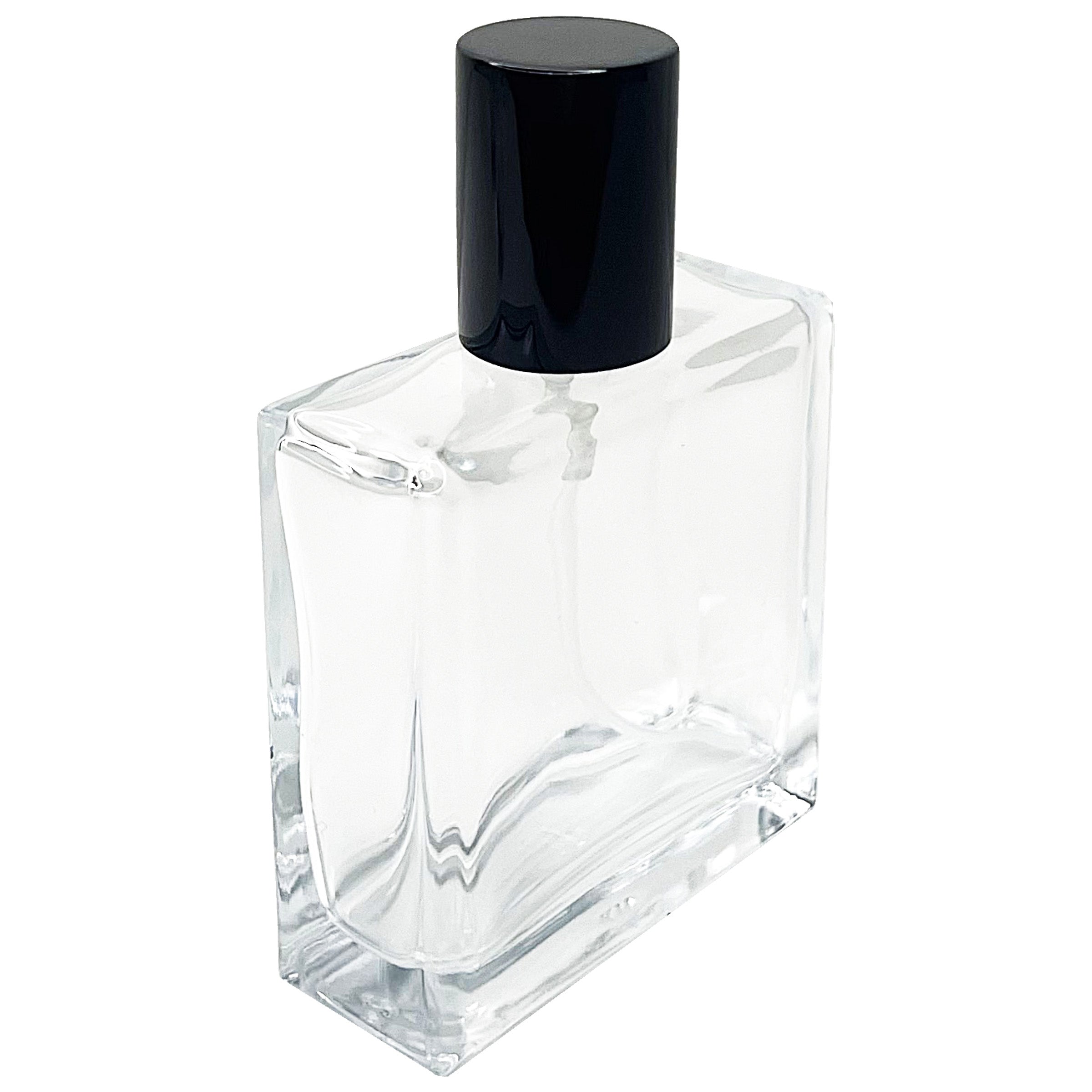 50ml 1.7oz square clear glass perfume spray bottles