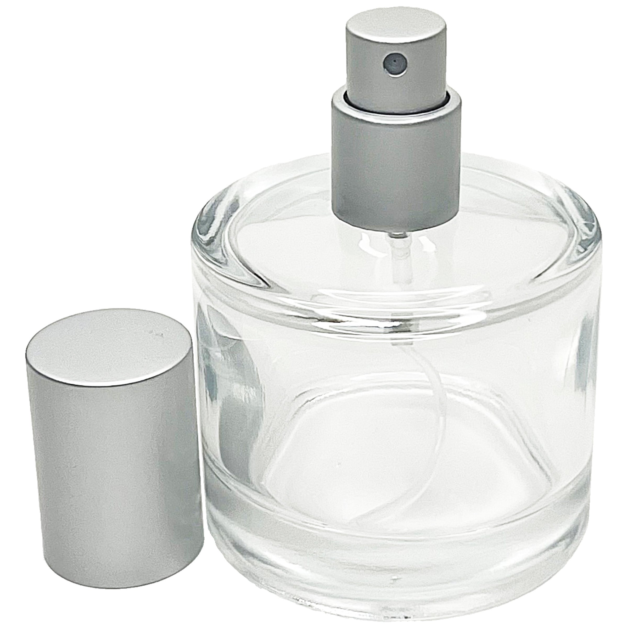 50ml 1.7oz Round Thick Glass Perfume Spray Bottles Matte sprayers lids