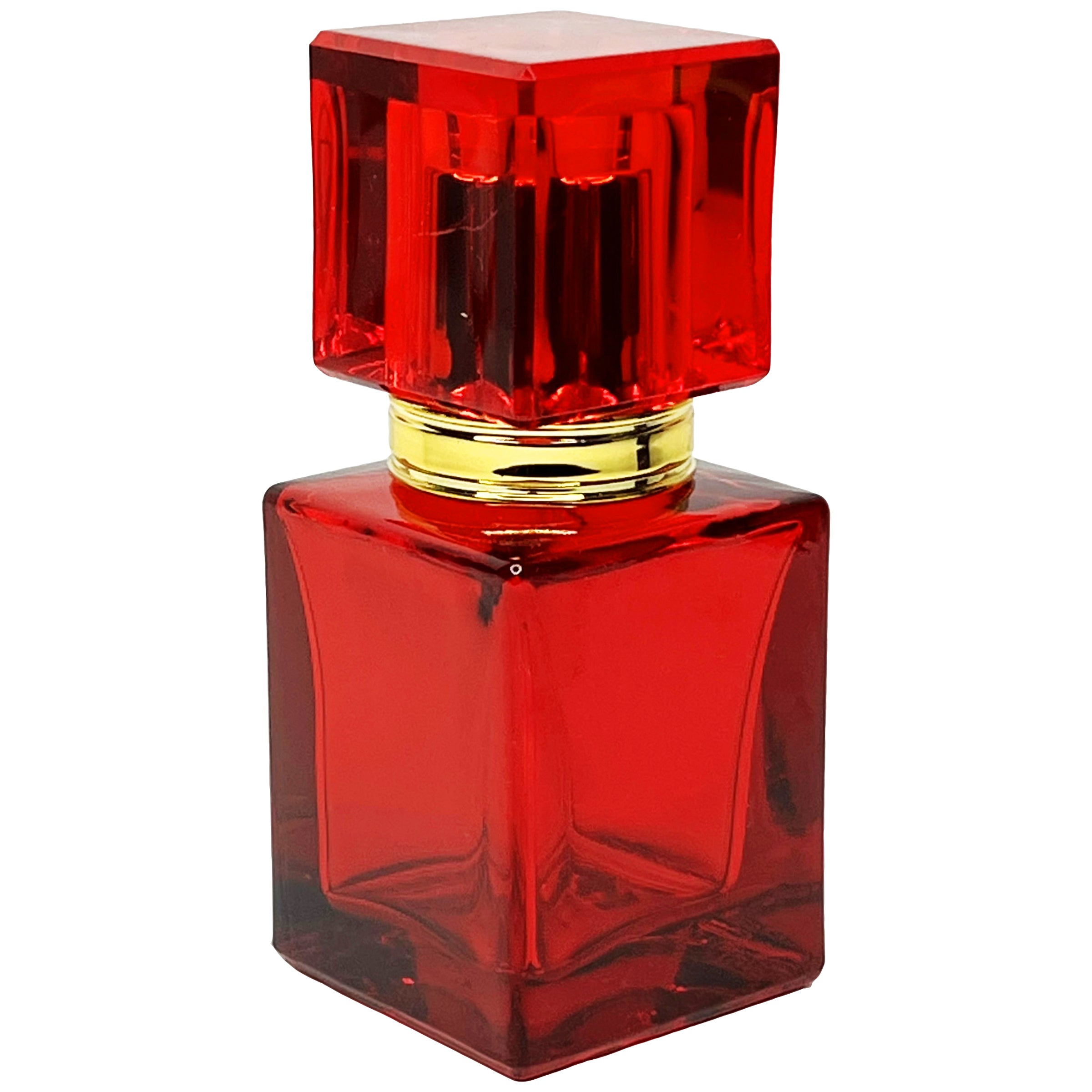 30ml 1oz colored glass cube perfume spray bottles