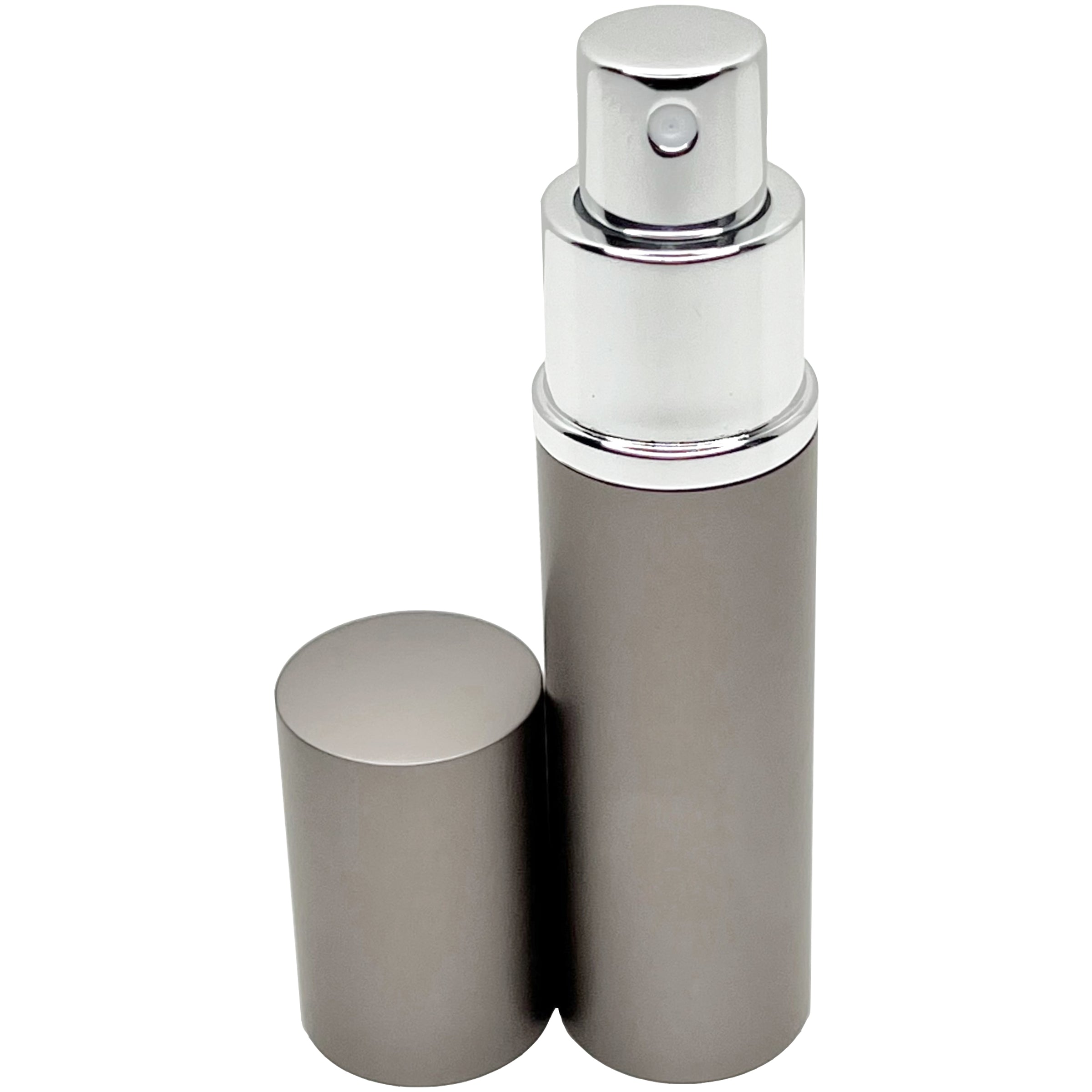10ml 0.33oz gray perfume glass spray bottles deluxe metal shell