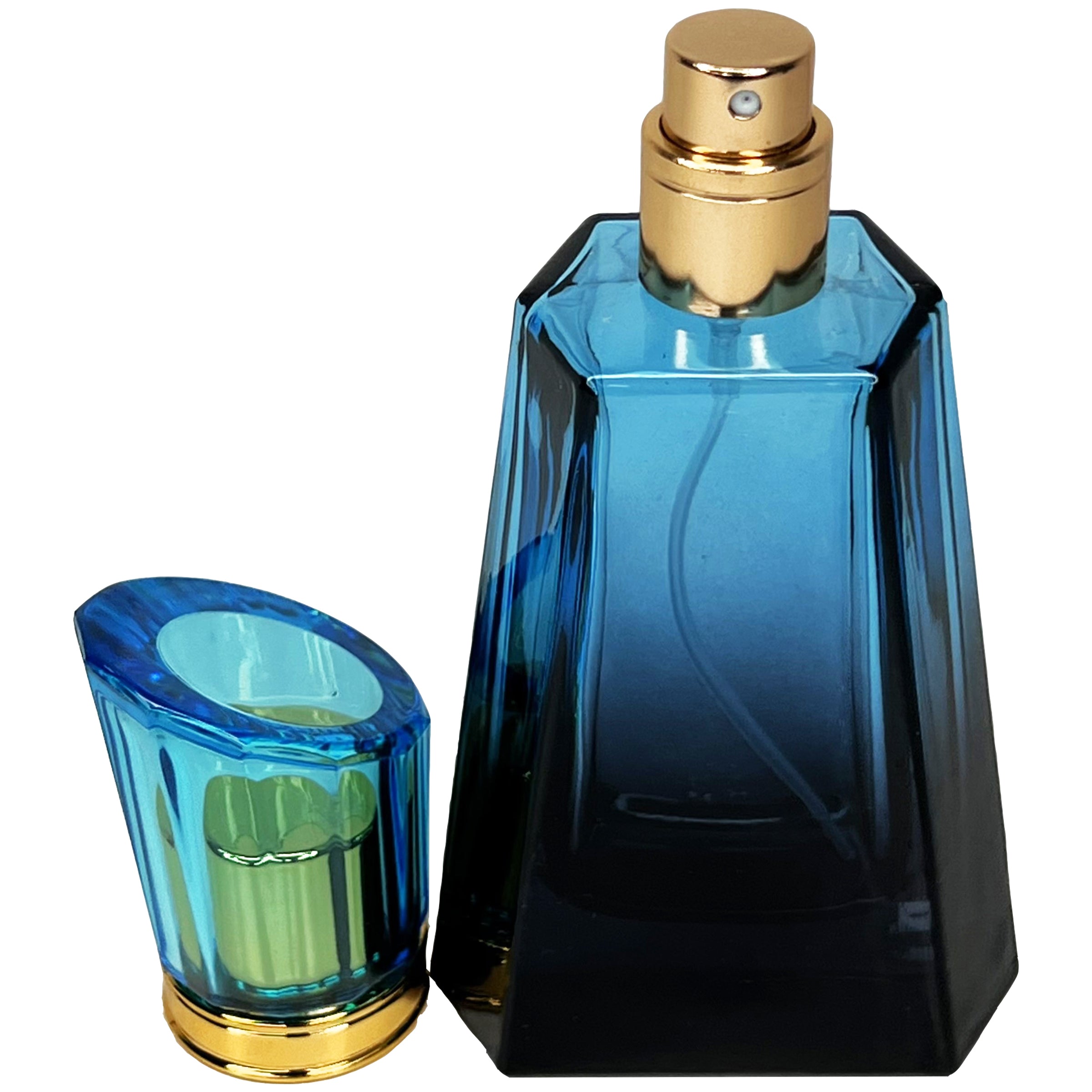 50ml 1.7oz 6 colors burj gradient black glass perfume bottles