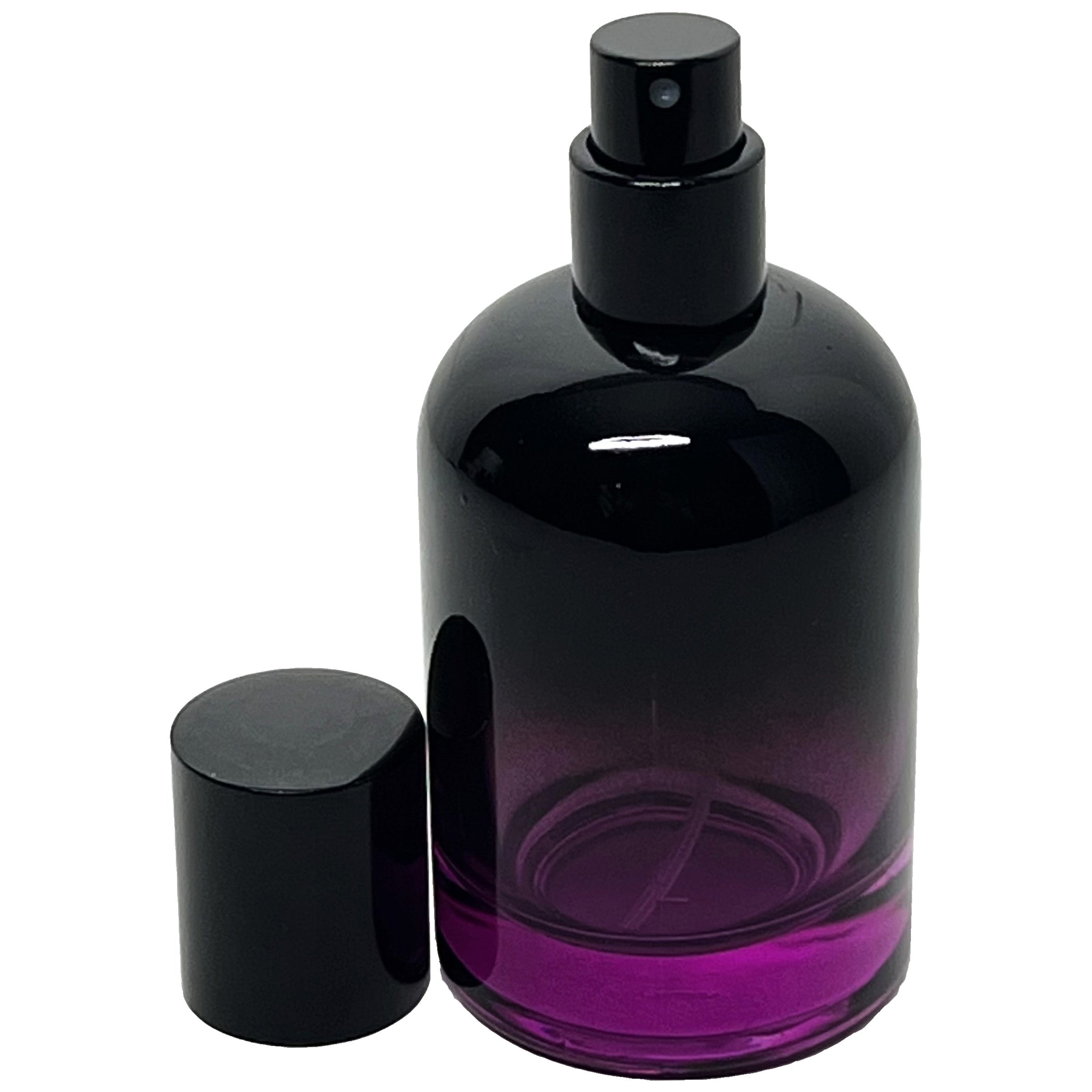 50ml 1.7oz Boston Round 6 colors Gradient Black perfume spray bottles