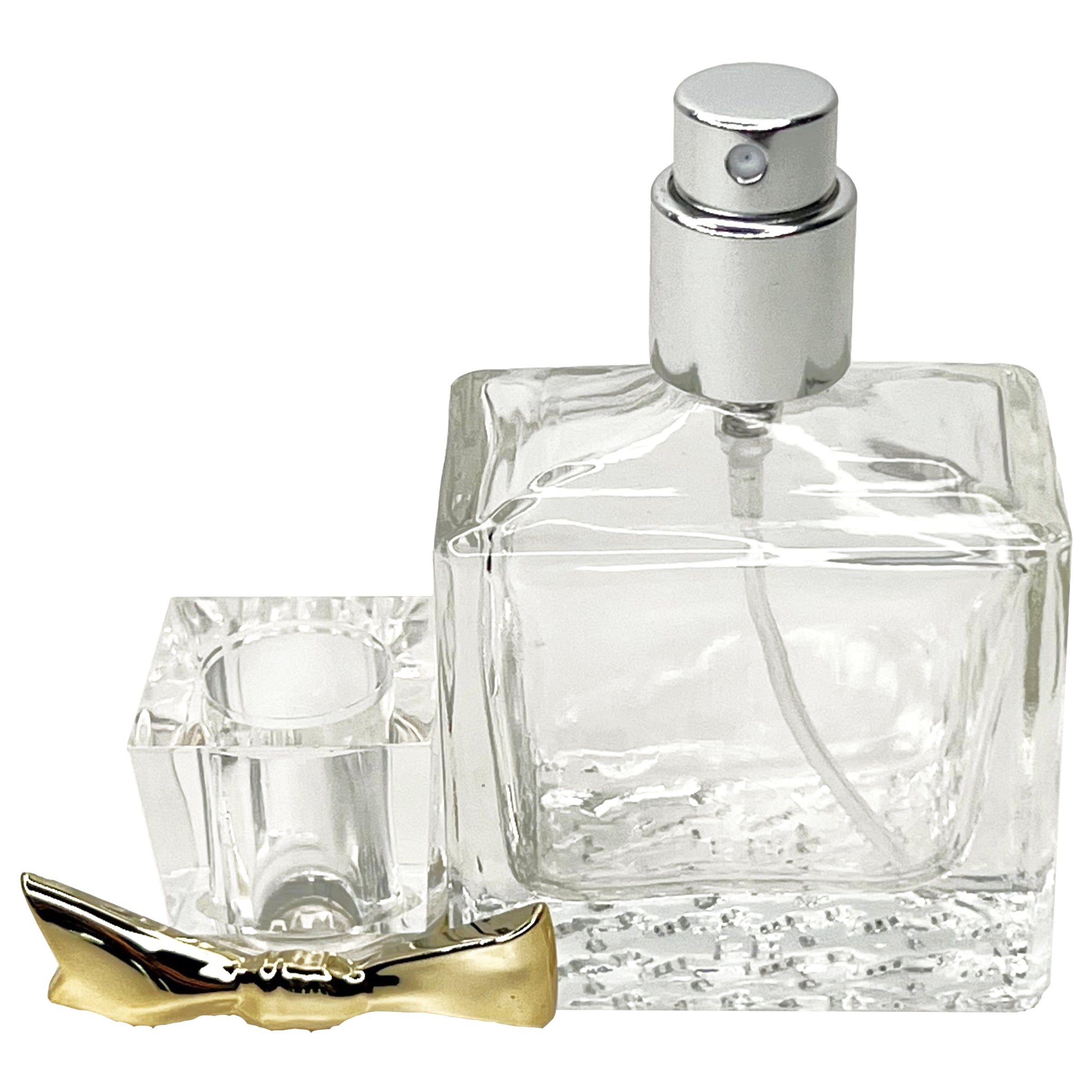 30ml 1oz Bow thick glass perfume spray bottles