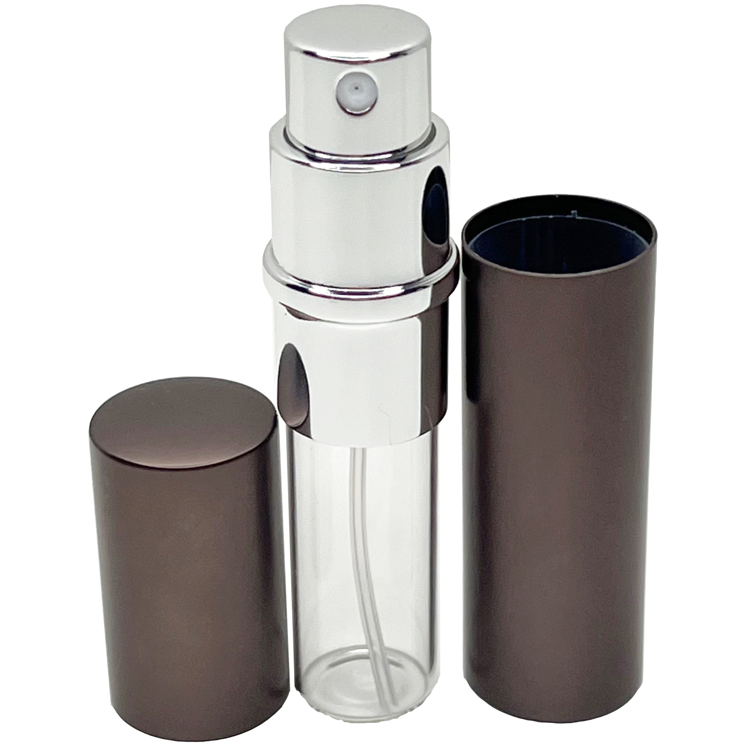 6ml 0.2oz perfume glass spray bottles aluminum shell coffee