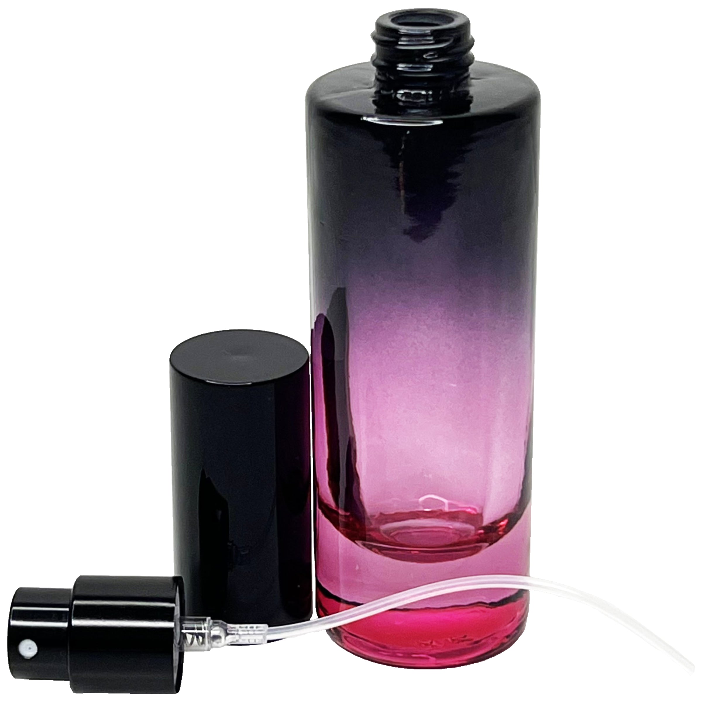 30ml 1oz cylinder 4 colors Gradient Black empty perfume spray bottles