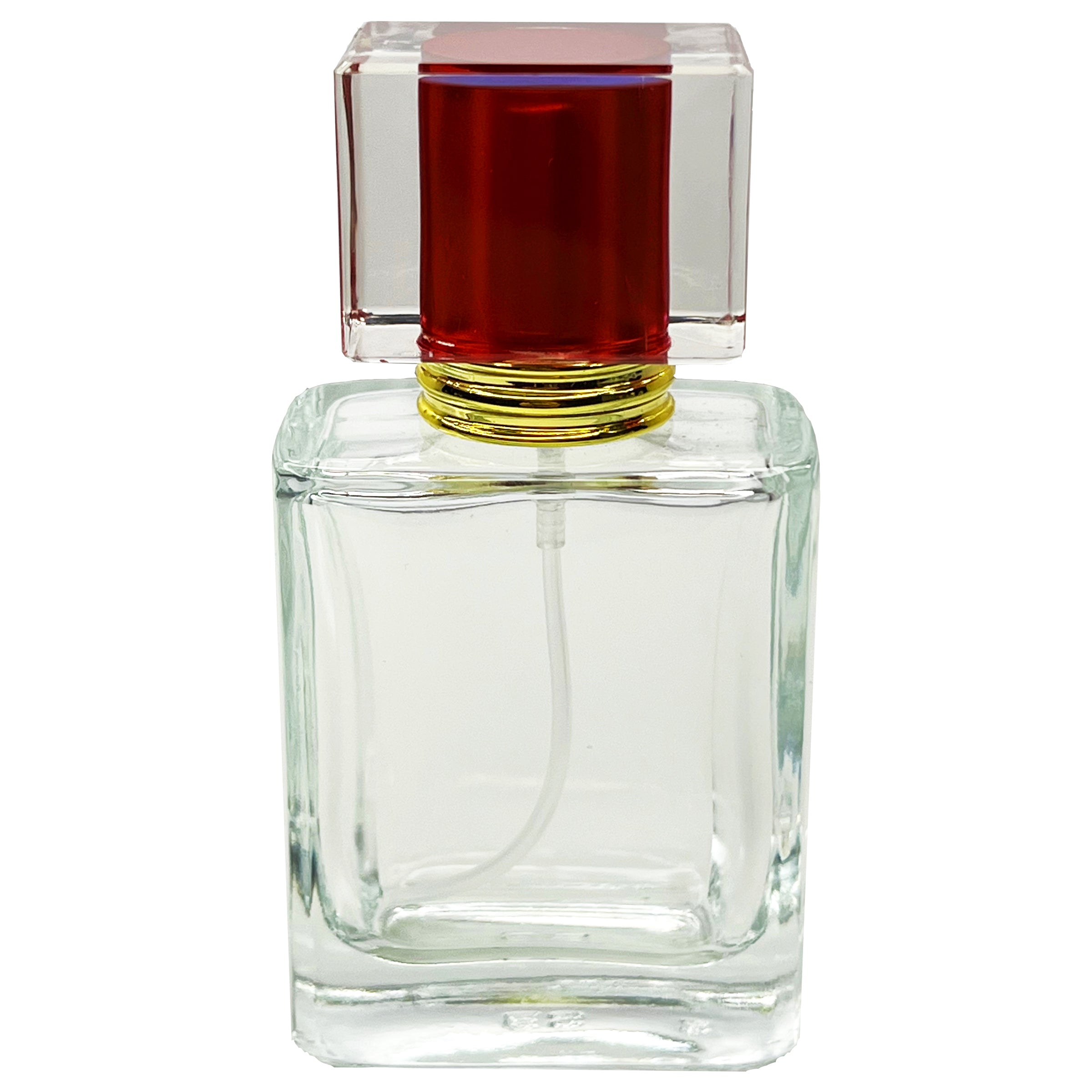 30ml 1oz clear square 6 colors perfume glass spray bottles