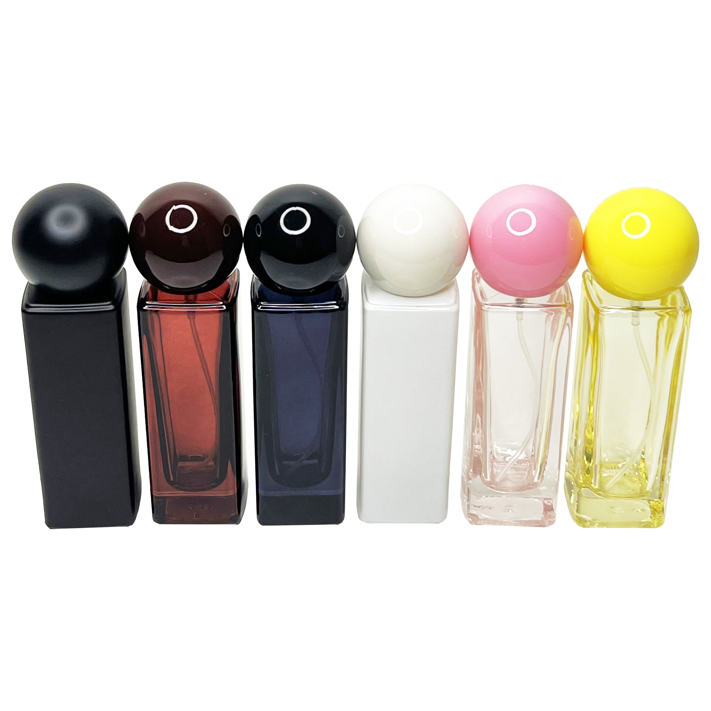 30ml 1oz tall colored ball lid glass spray bottles