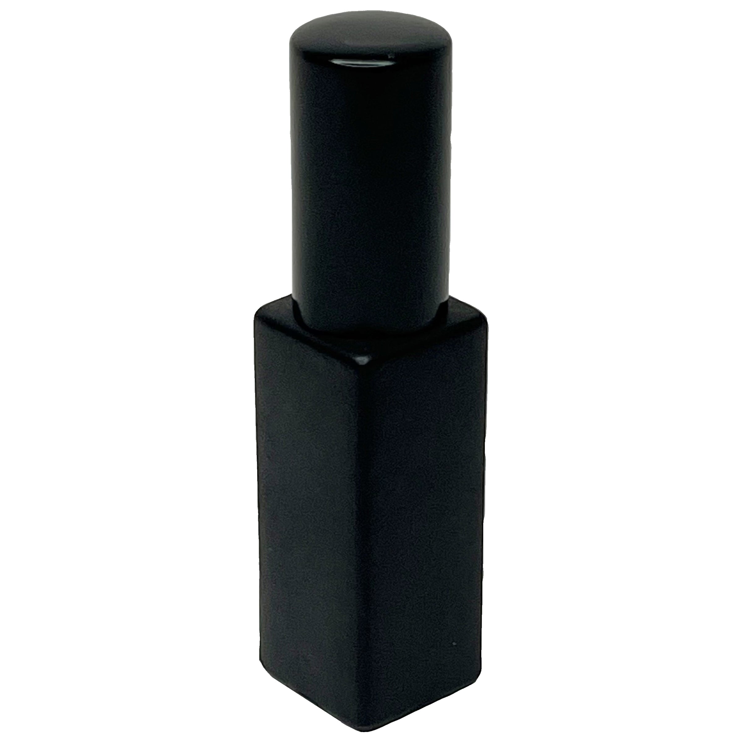 6ml .2oz matte all black thick glass mini empty perfume spray bottles