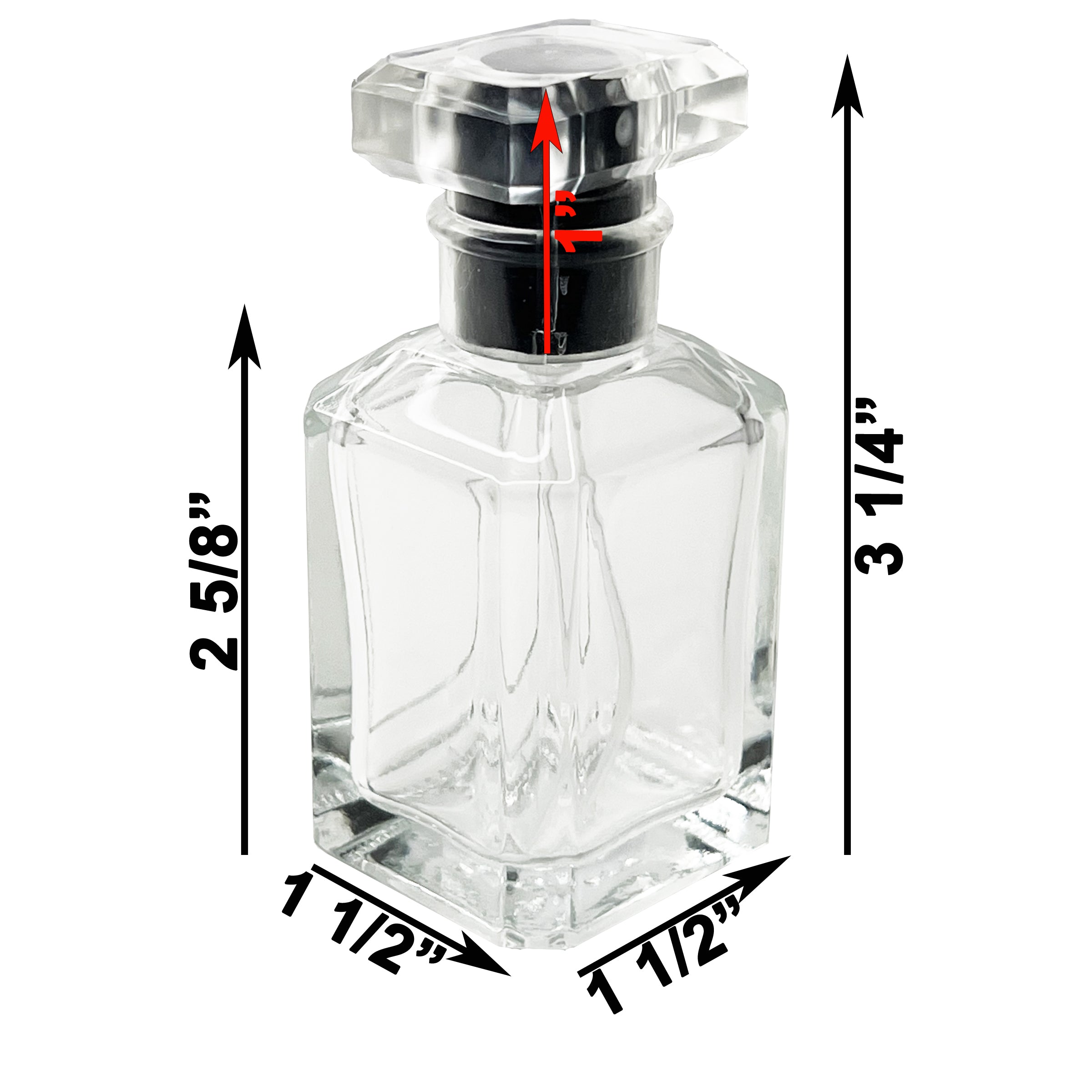 30ml 1oz beveled glass perfume spray bottles
