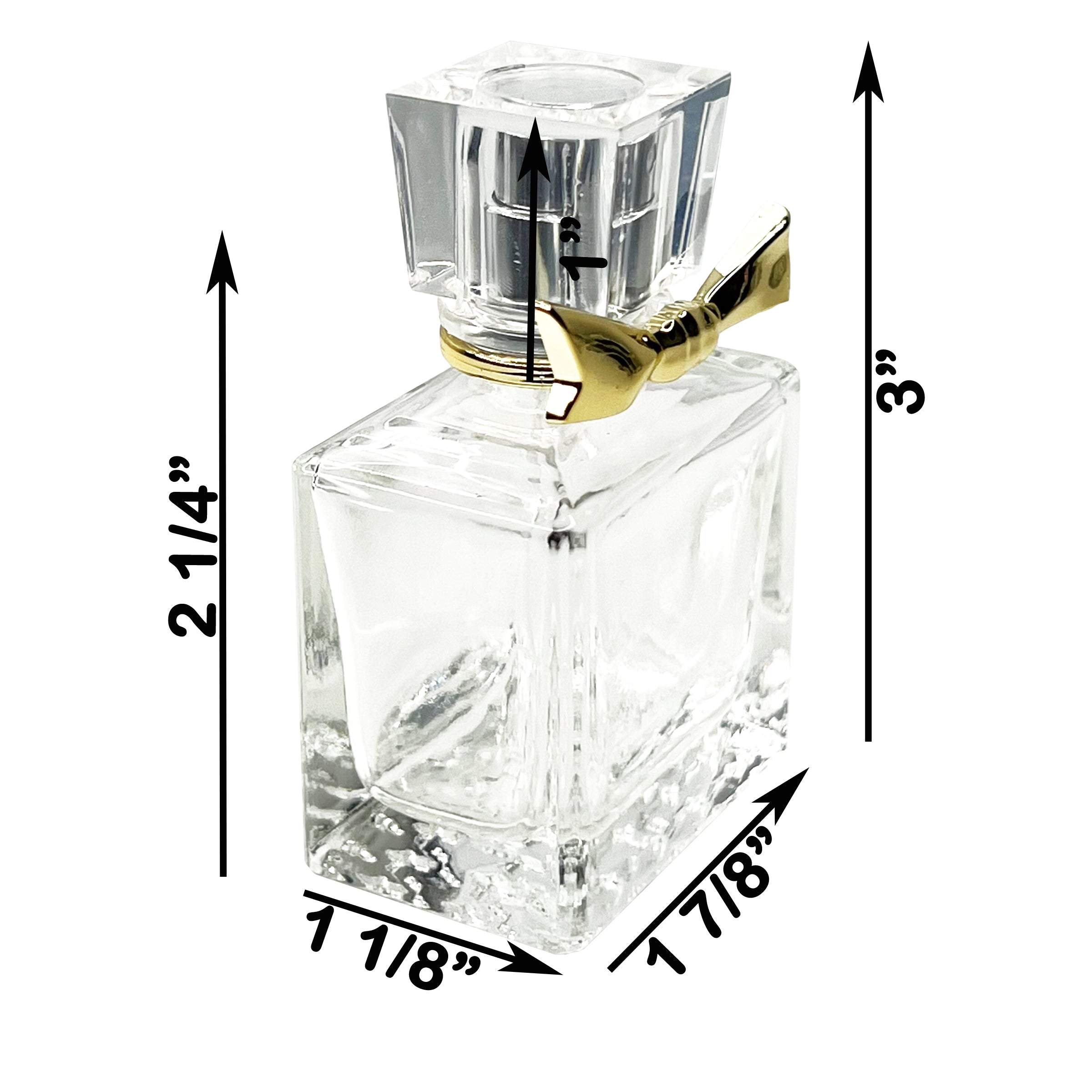 30ml 1oz Bow thick glass perfume spray bottles