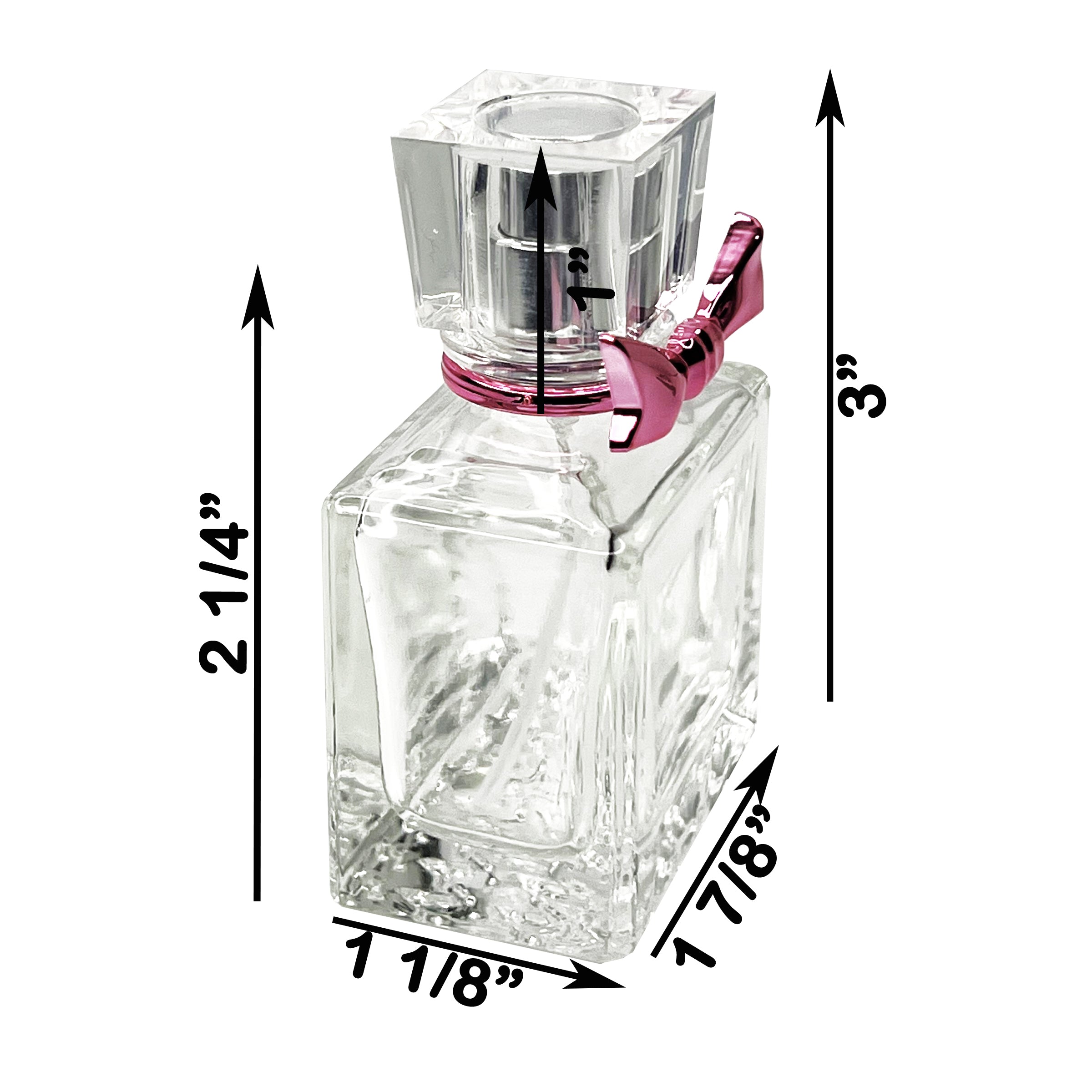 30ml 1oz Bow thick glass perfume spray bottles