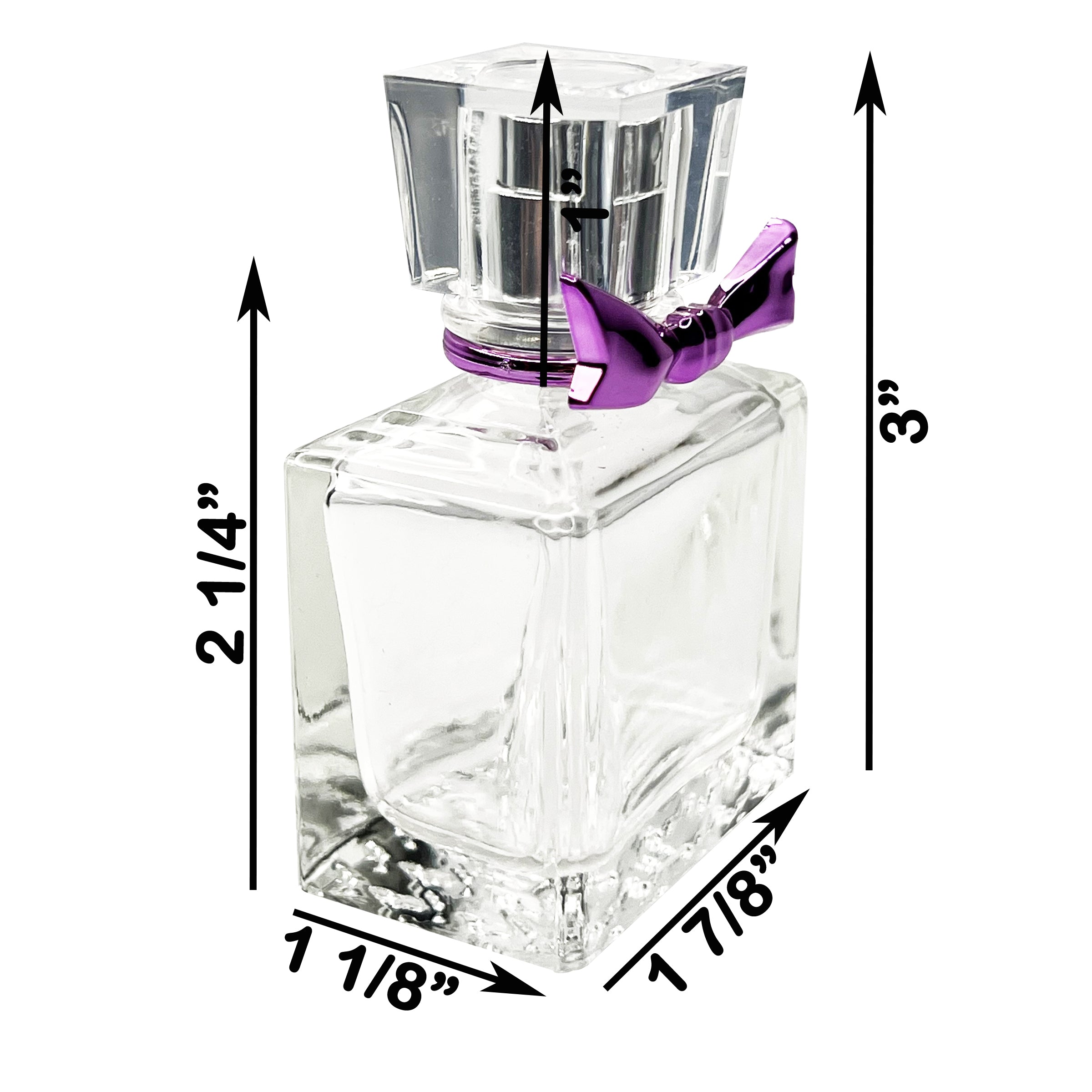 30ml 1oz Bow thick glass perfume spray bottles