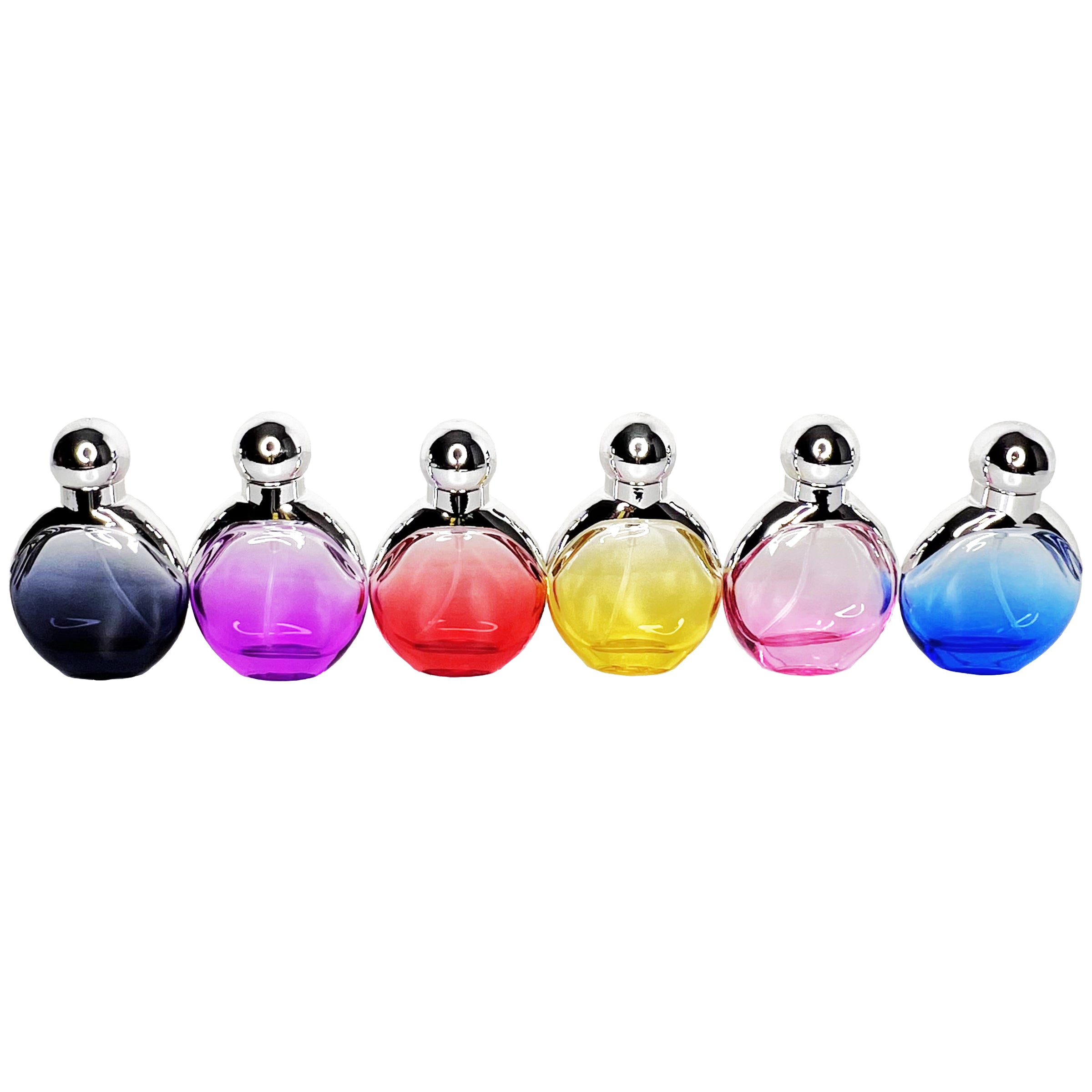 30ml 1oz 6 colors clear gradient glass spray bottles